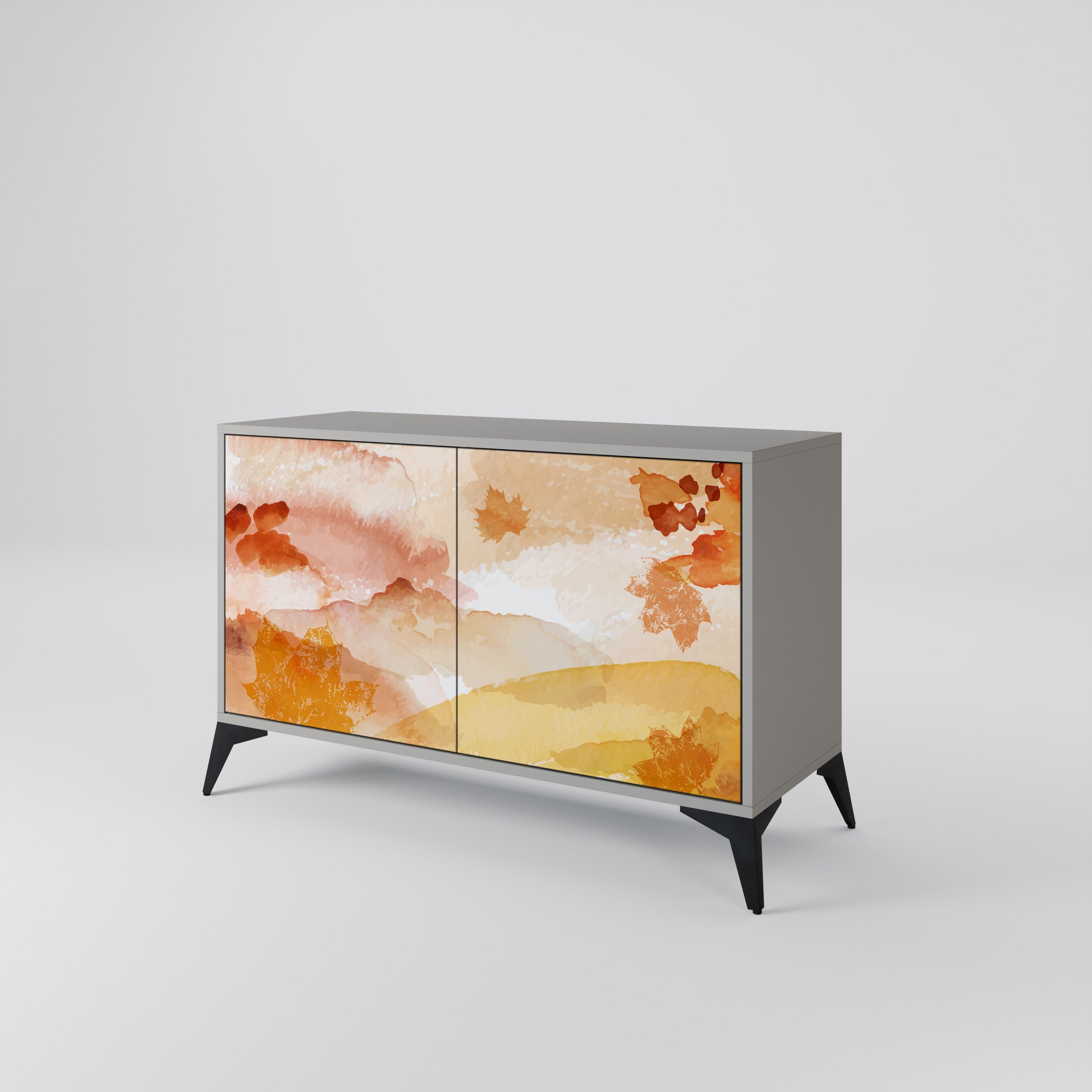 Buffet 2 portes TRACES OF AUTUMN finition grise