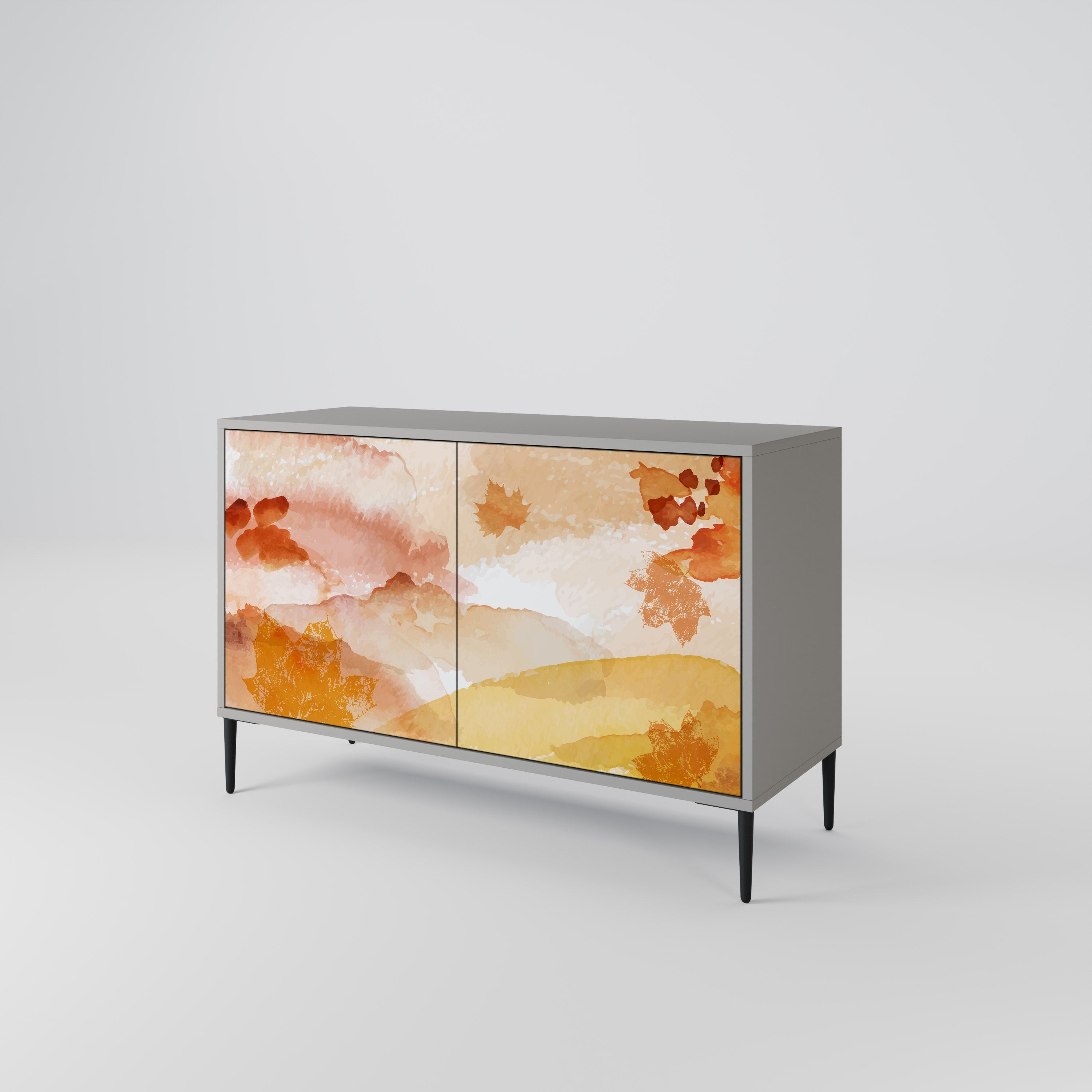 Buffet 2 portes TRACES OF AUTUMN finition grise