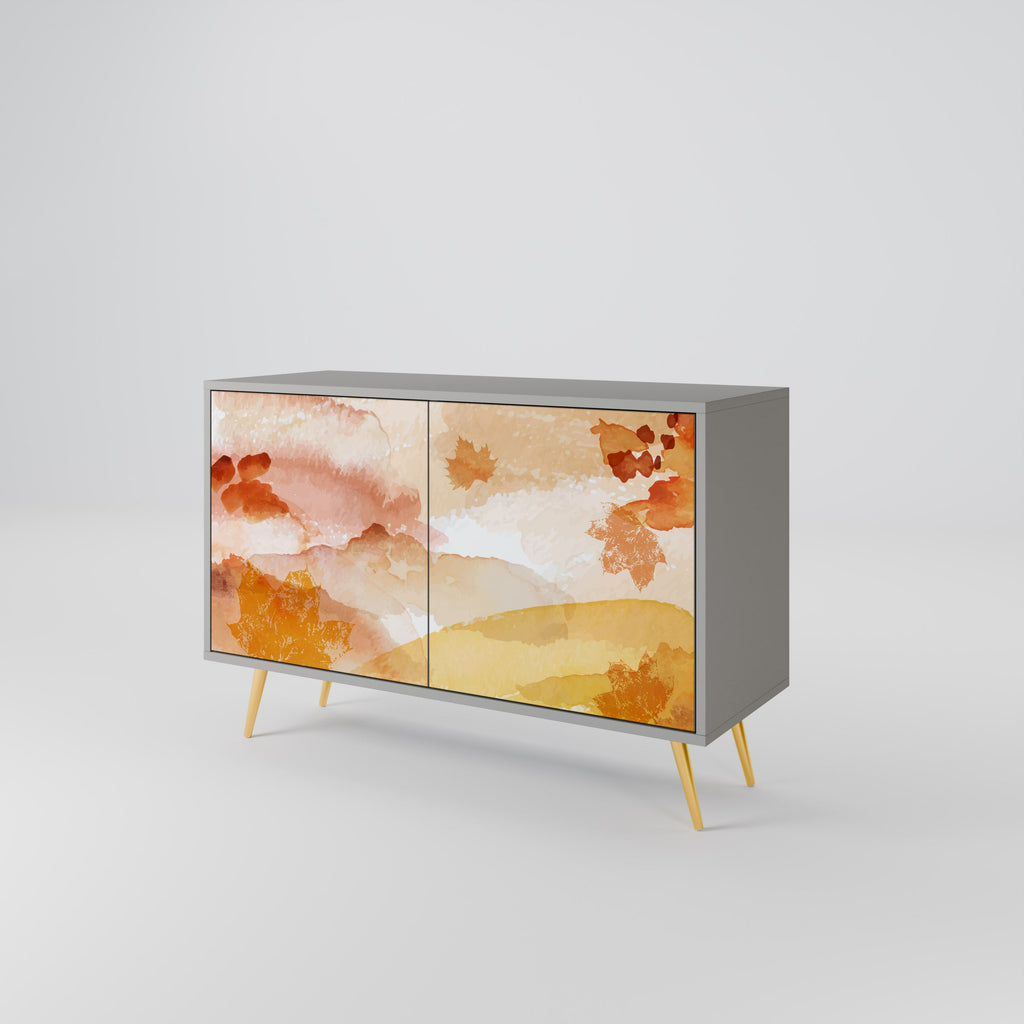 Buffet 2 portes TRACES OF AUTUMN finition grise