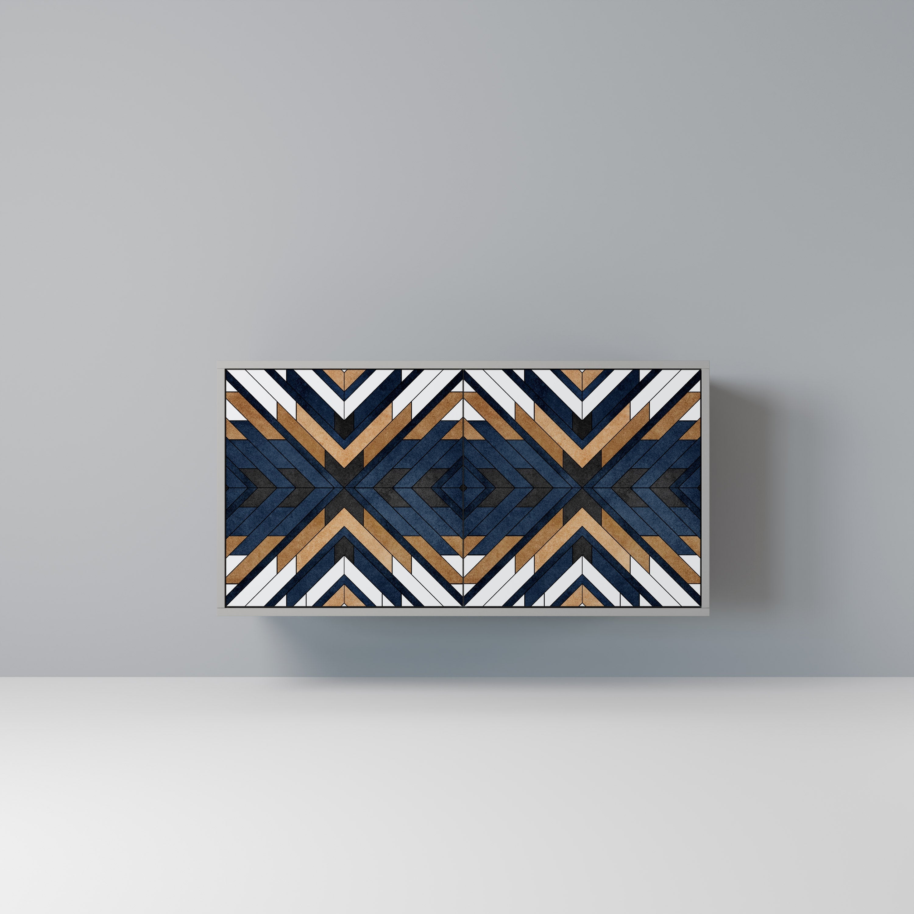 Buffet 2 portes ARTFUL GEOMETRY en finition grise