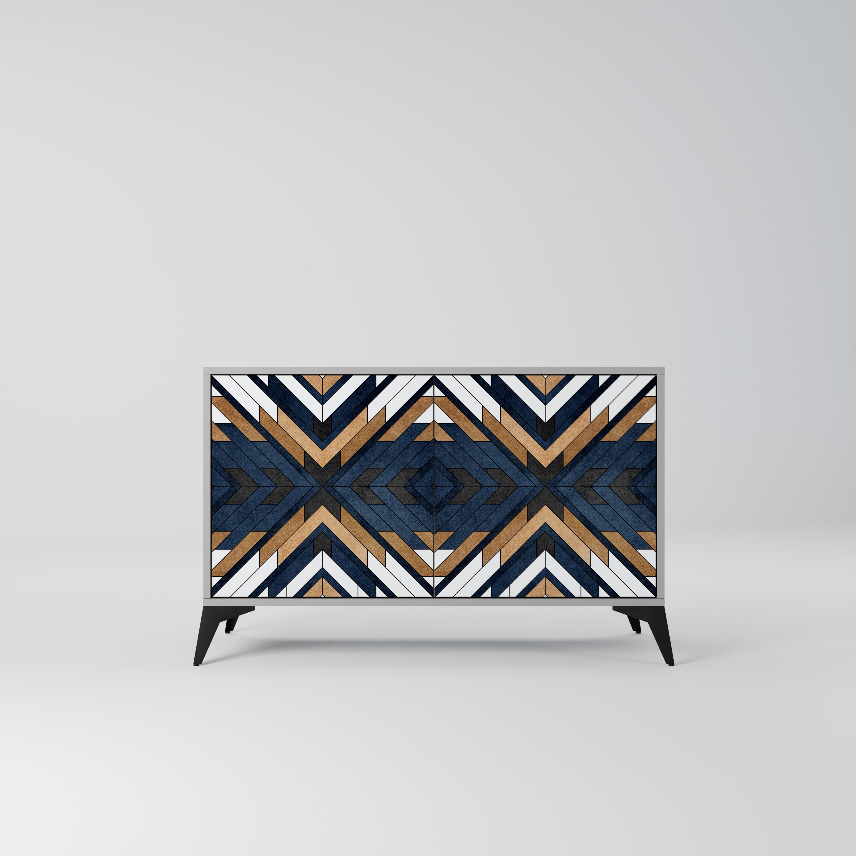 Buffet 2 portes ARTFUL GEOMETRY en finition grise