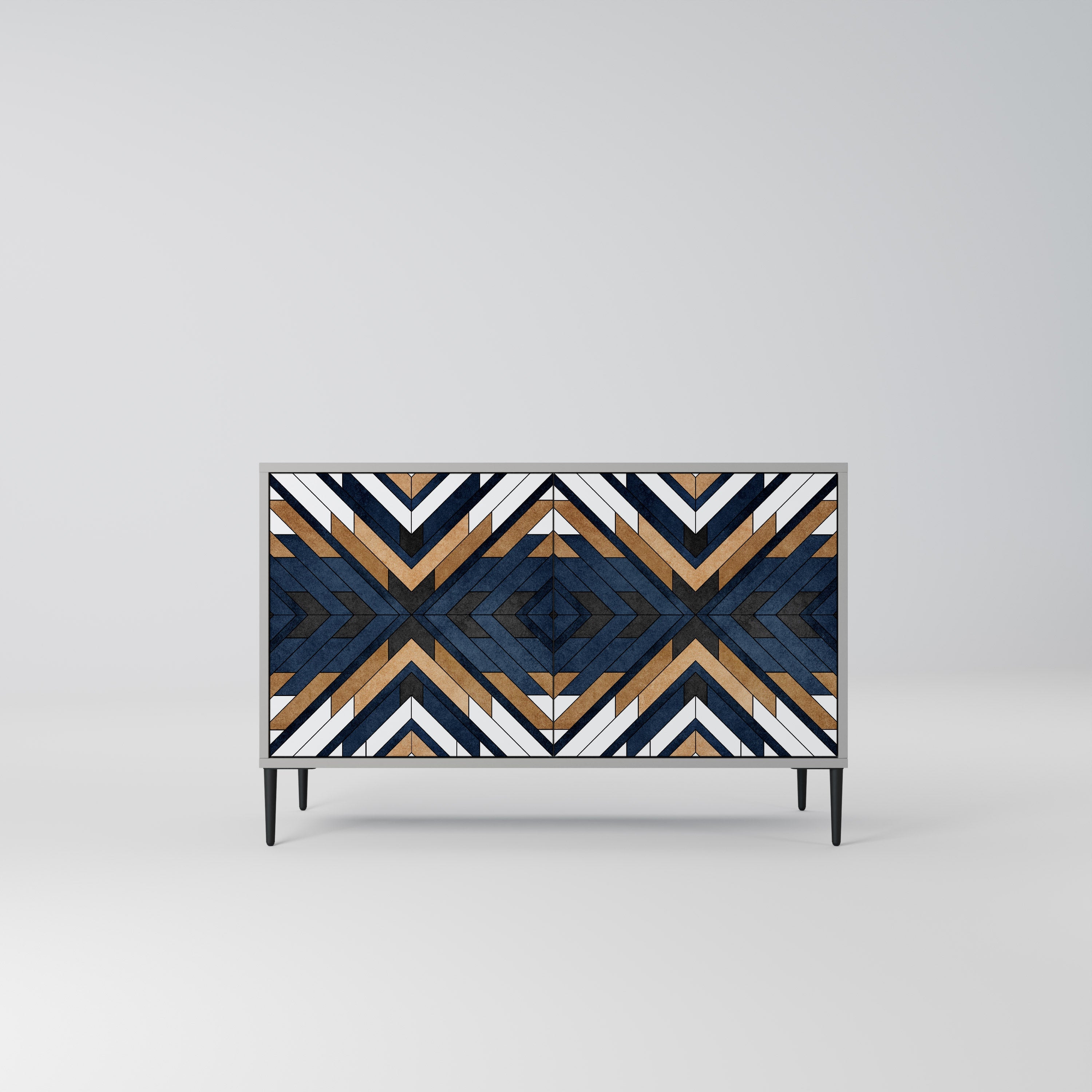 Buffet 2 portes ARTFUL GEOMETRY en finition grise