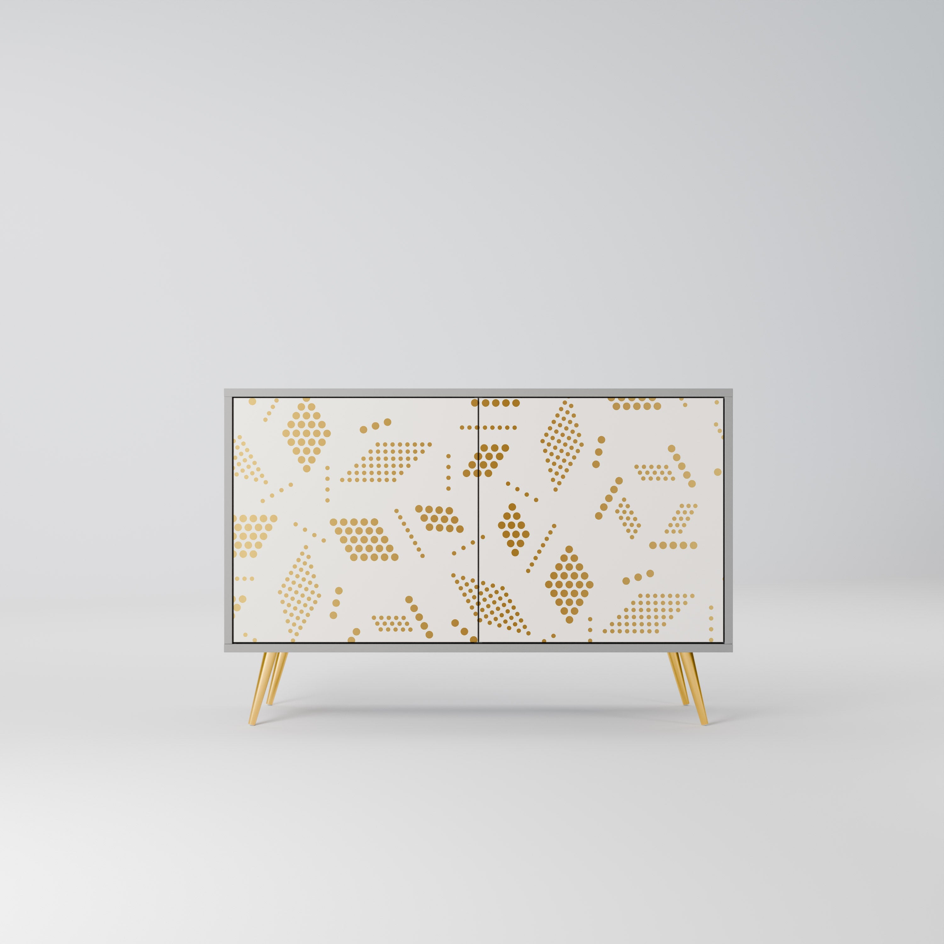 Buffet 2 portes SPOTTED DAZE en finition grise