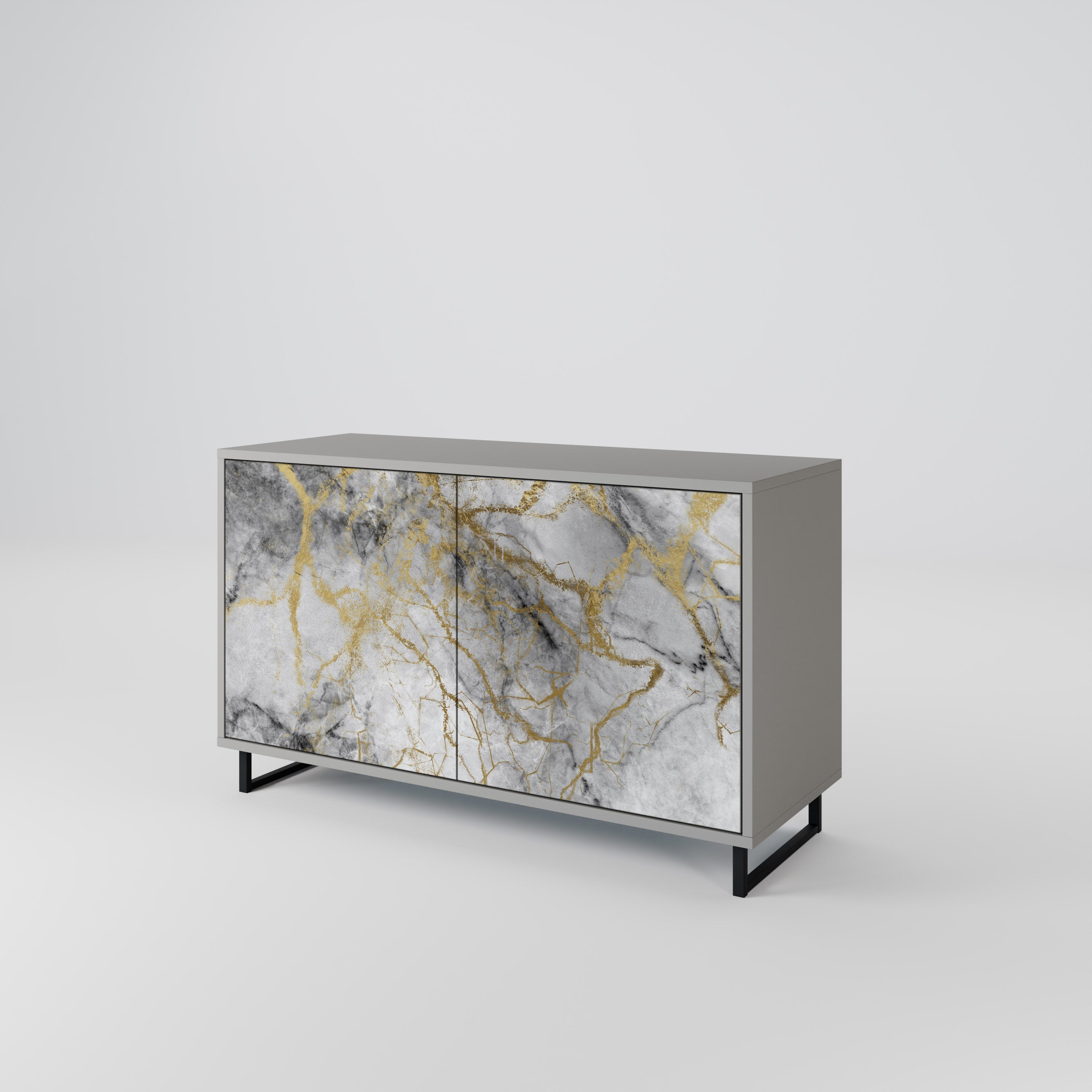 Buffet 2 portes TIMELESS GLIDE finition grise