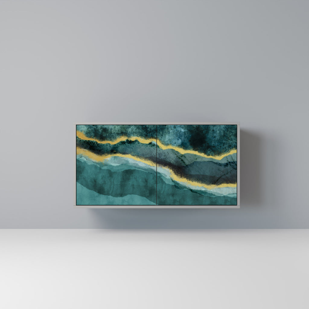 Buffet 2 portes GOLDRUSH ODYSSEY finition grise