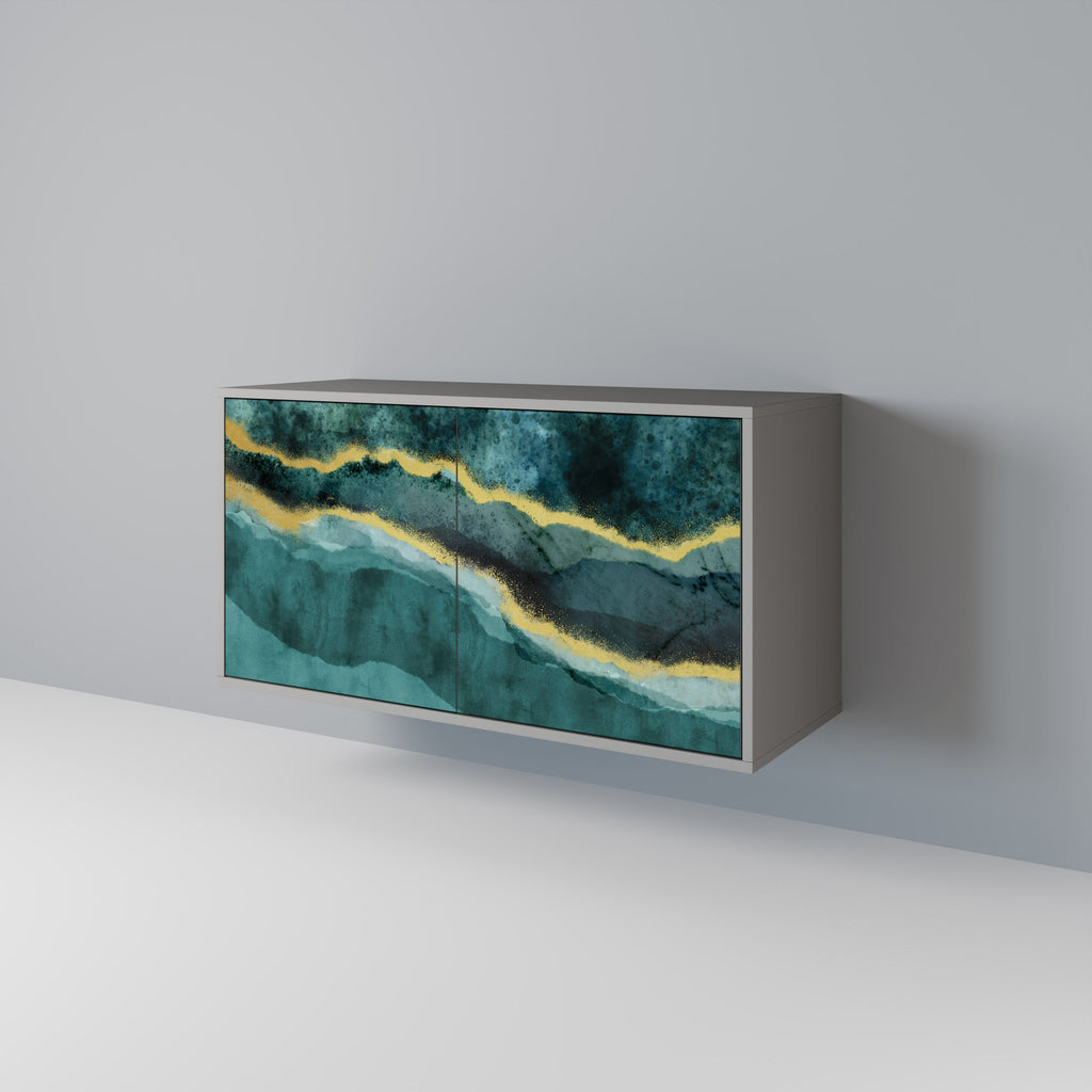 Buffet 2 portes GOLDRUSH ODYSSEY finition grise