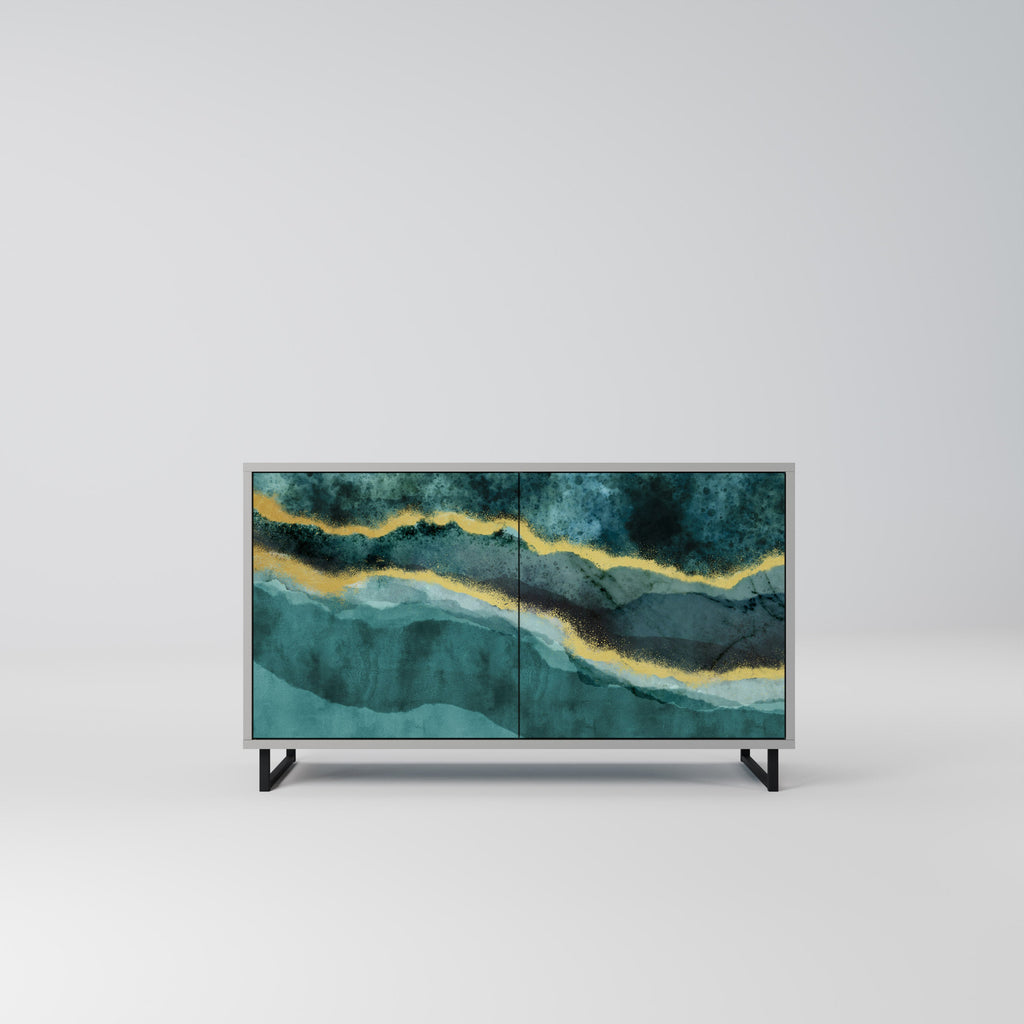 Buffet 2 portes GOLDRUSH ODYSSEY finition grise