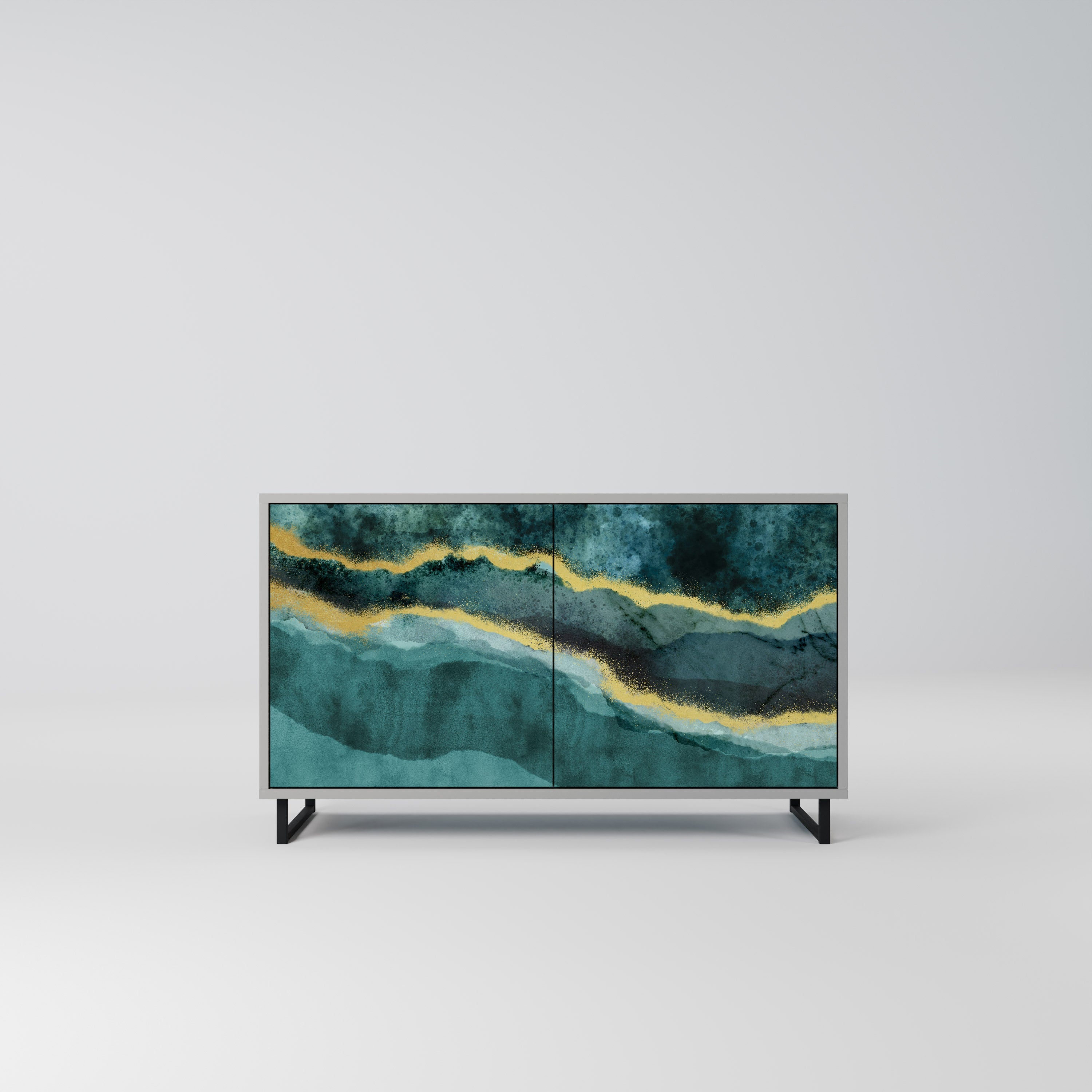 Buffet 2 portes GOLDRUSH ODYSSEY finition grise