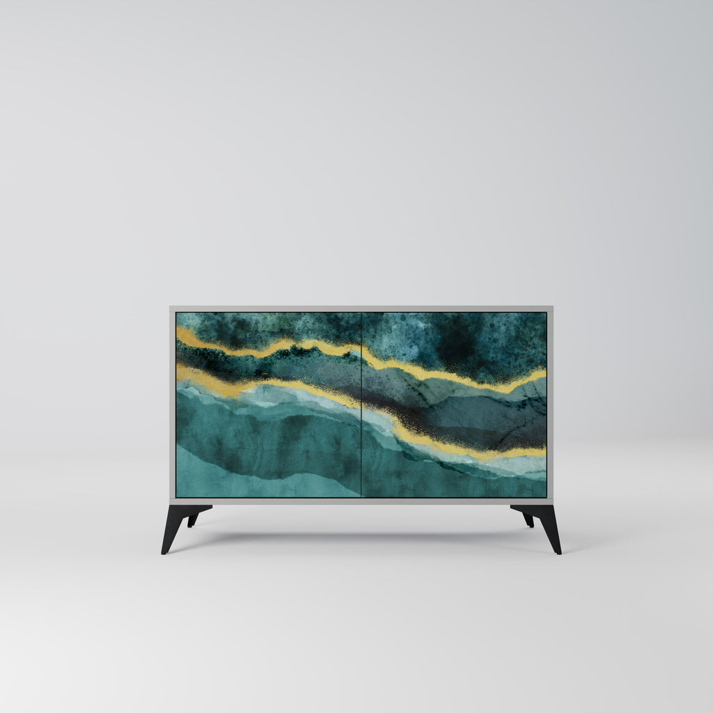 Buffet 2 portes GOLDRUSH ODYSSEY finition grise