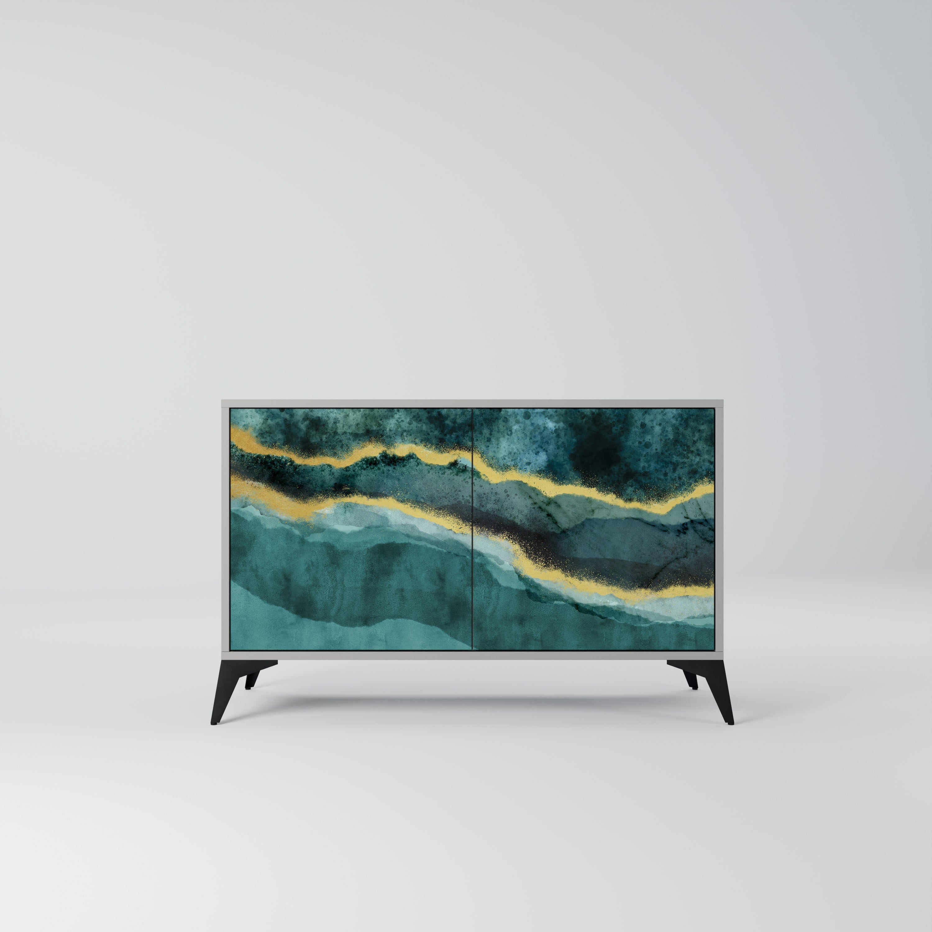 Buffet 2 portes GOLDRUSH ODYSSEY finition grise