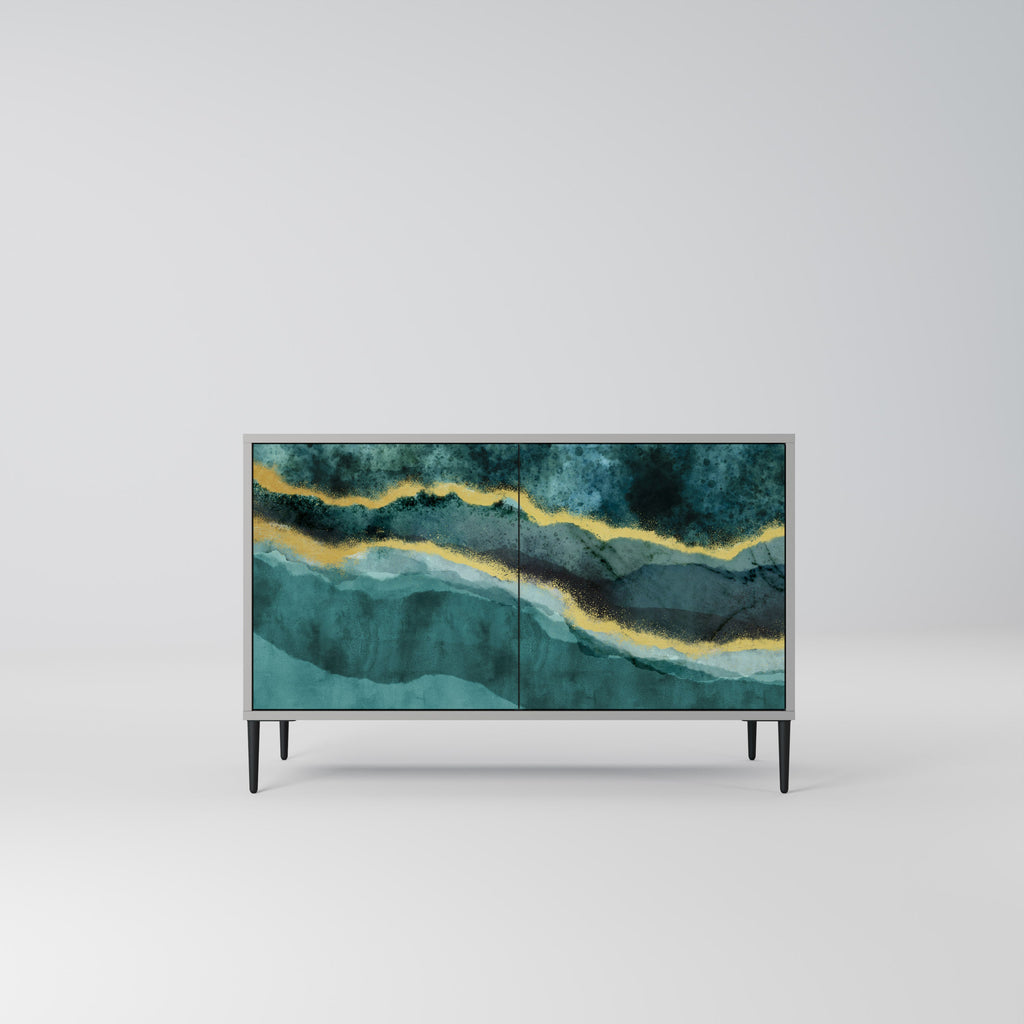 Buffet 2 portes GOLDRUSH ODYSSEY finition grise