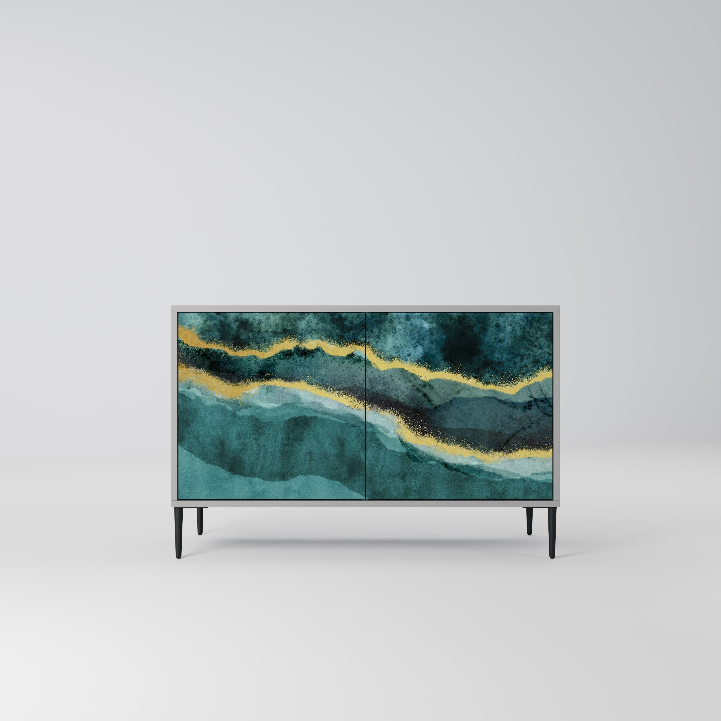 Buffet 2 portes GOLDRUSH ODYSSEY finition grise