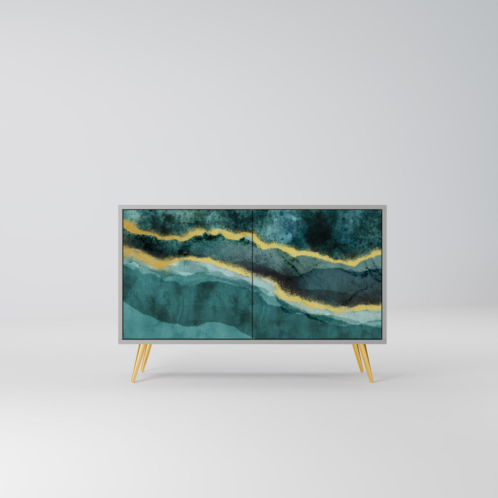 Buffet 2 portes GOLDRUSH ODYSSEY finition grise