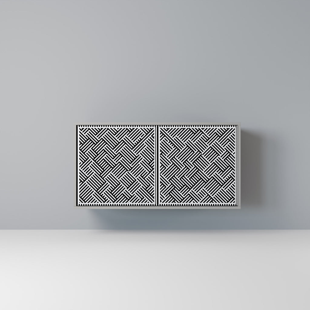 Buffet 2 portes SÉQUENCE TEMPORAIRE finition grise