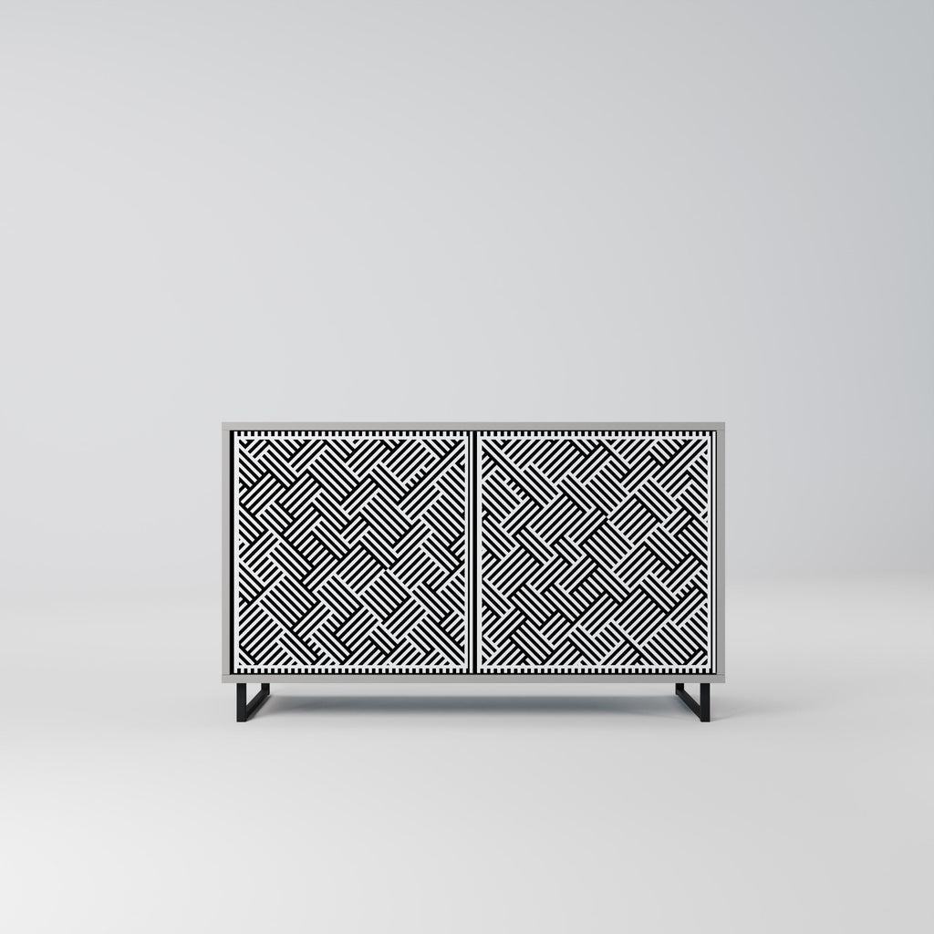 Buffet 2 portes SÉQUENCE TEMPORAIRE finition grise