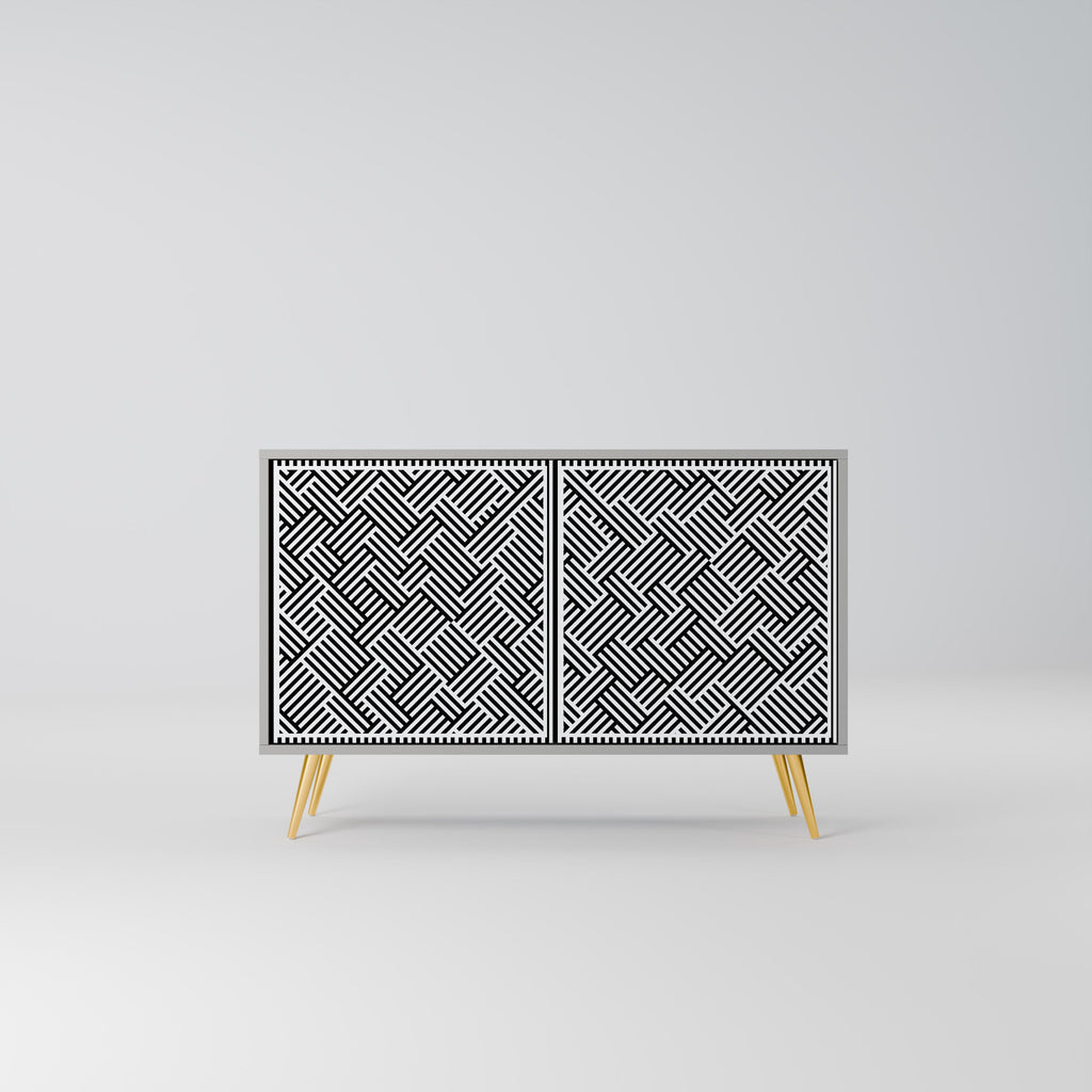 Buffet 2 portes SÉQUENCE TEMPORAIRE finition grise