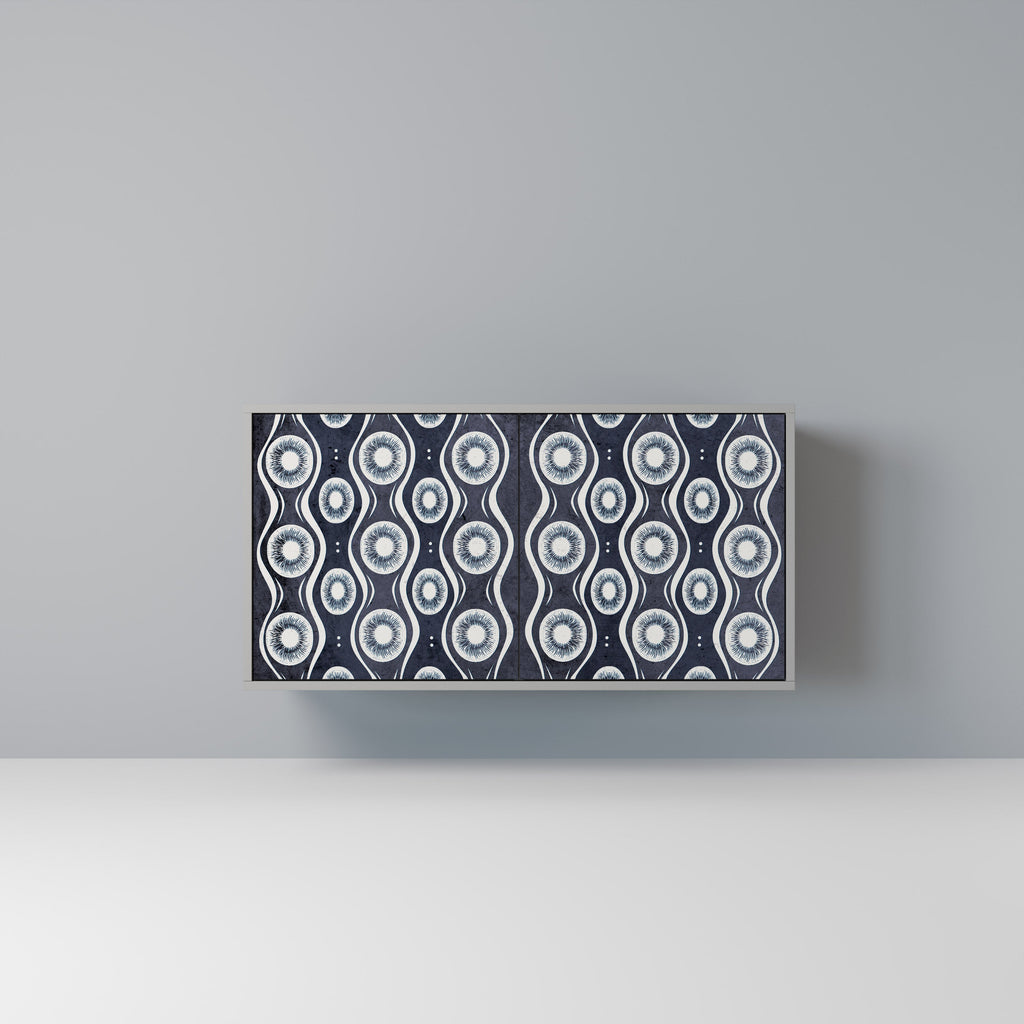 Buffet 2 portes GRAPHITE EYES finition grise