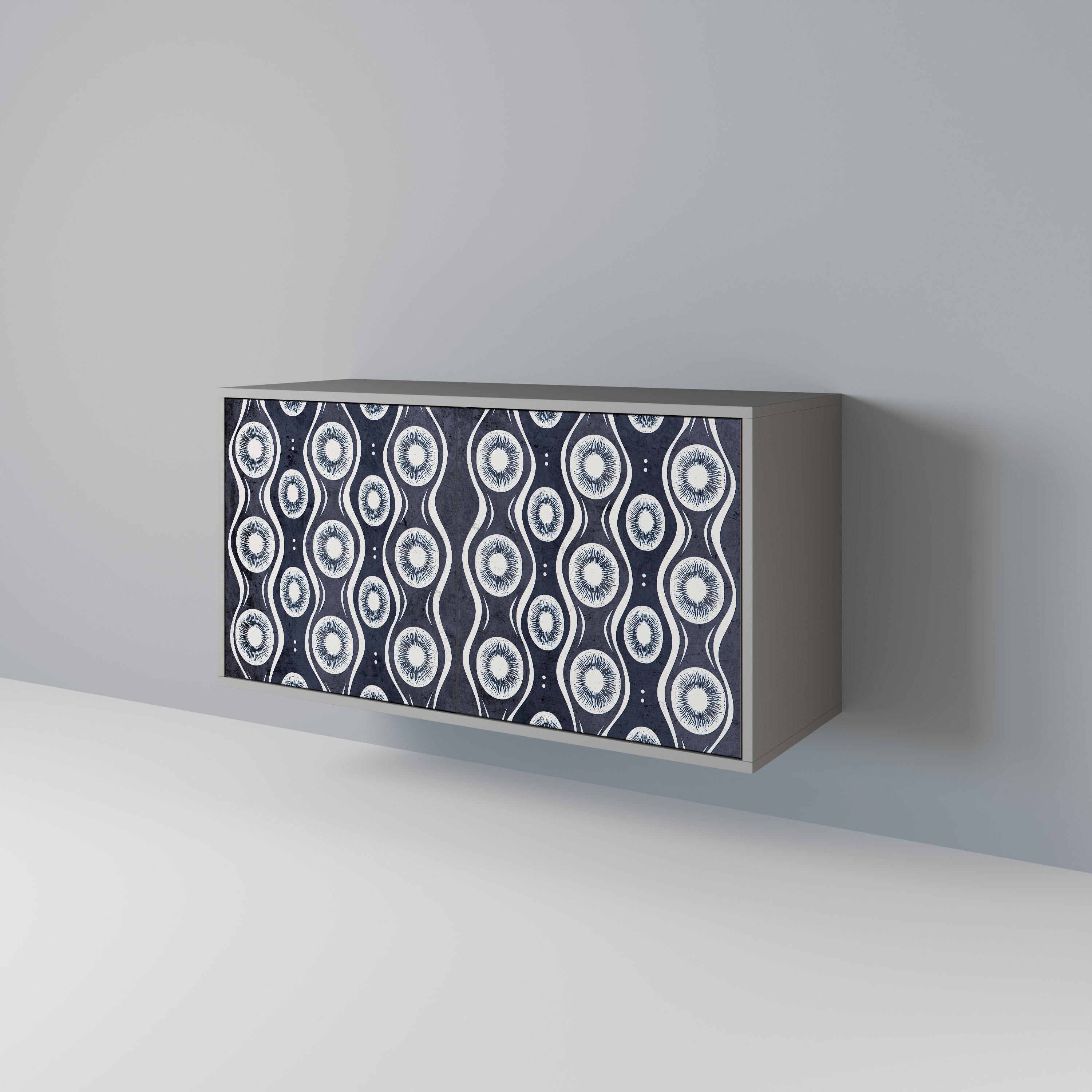 Buffet 2 portes GRAPHITE EYES finition grise