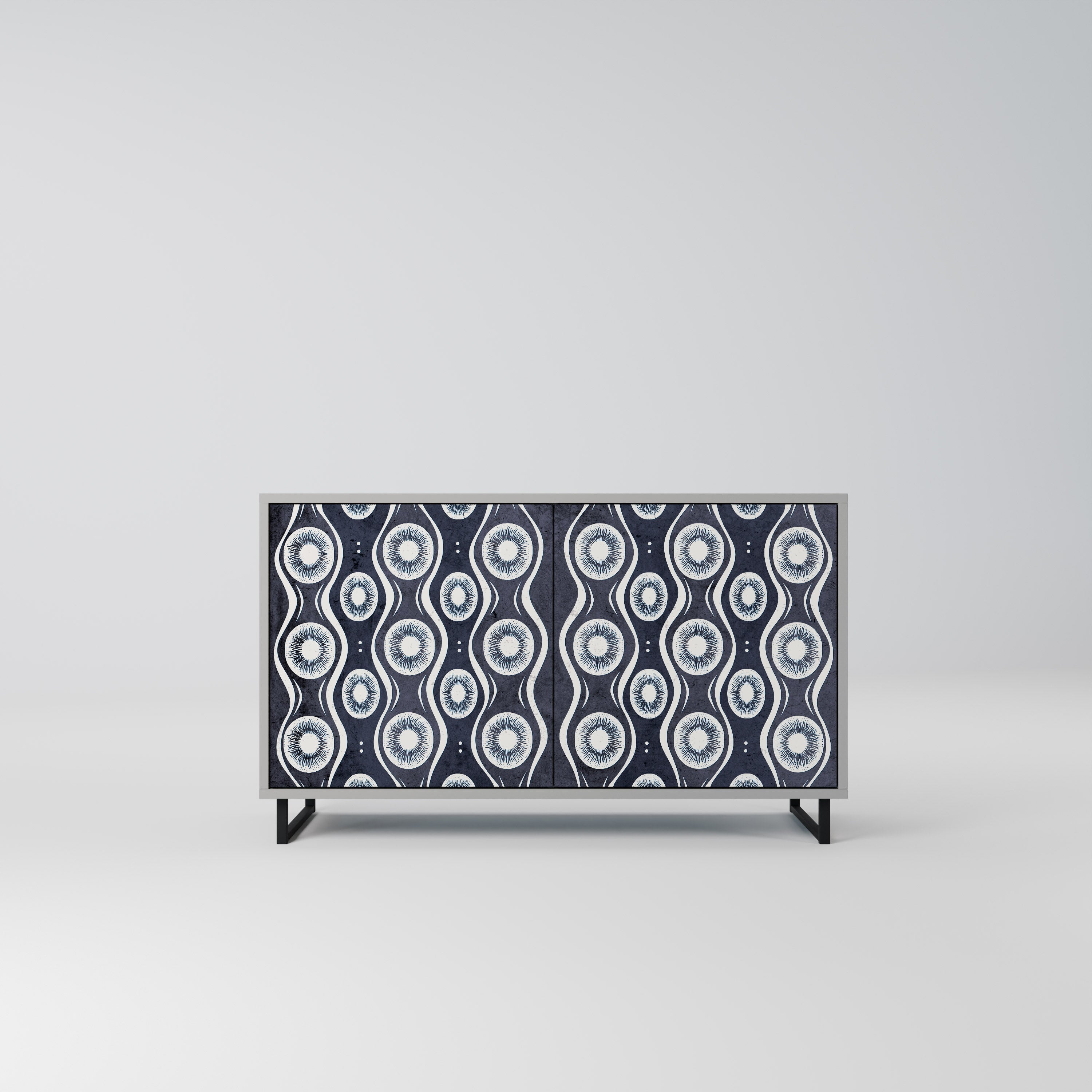 Buffet 2 portes GRAPHITE EYES finition grise