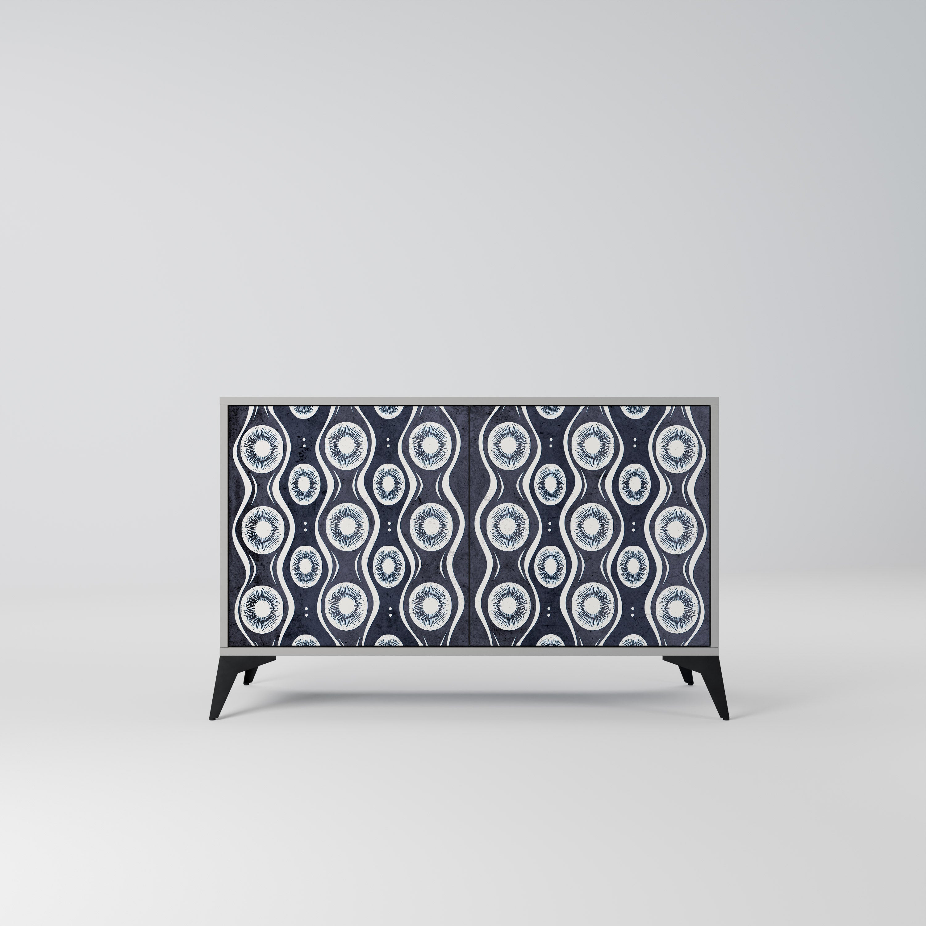 Buffet 2 portes GRAPHITE EYES finition grise