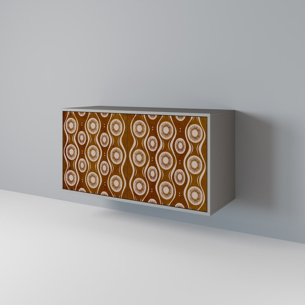 Buffet 2 portes BROWN EYES finition grise