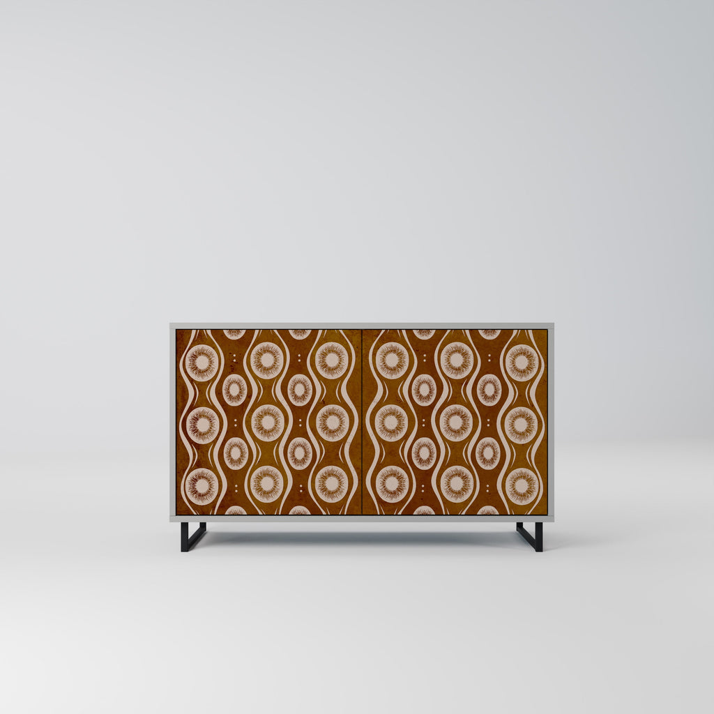 Buffet 2 portes BROWN EYES finition grise