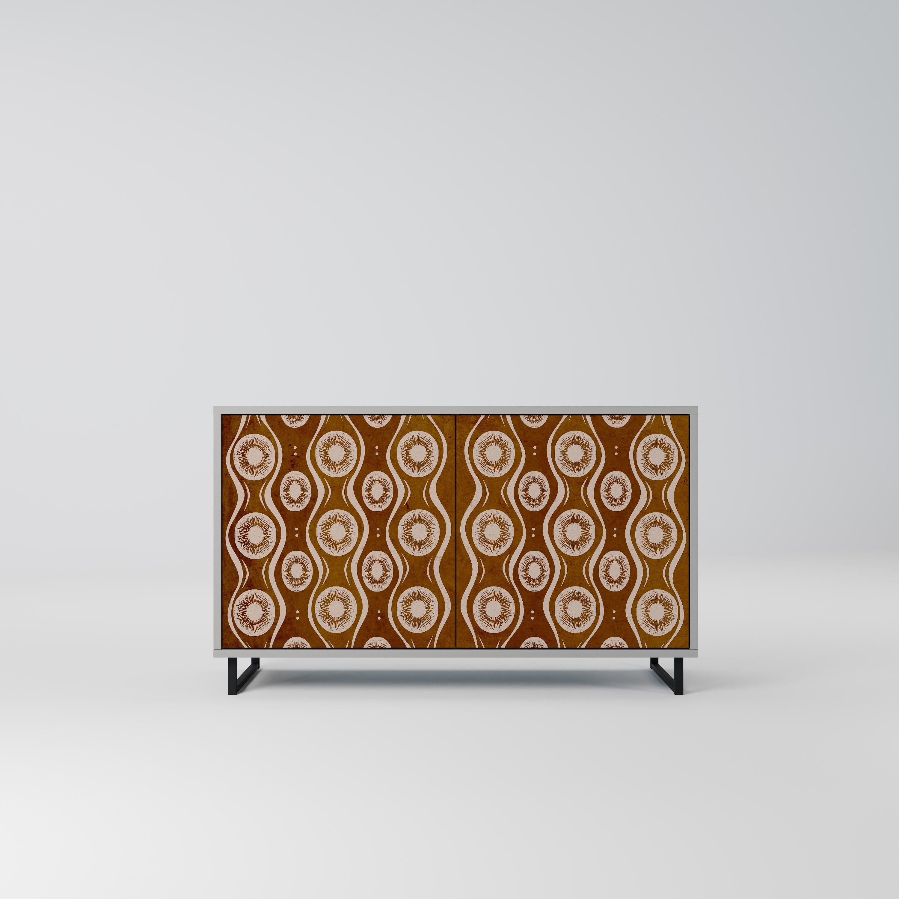 Buffet 2 portes BROWN EYES finition grise