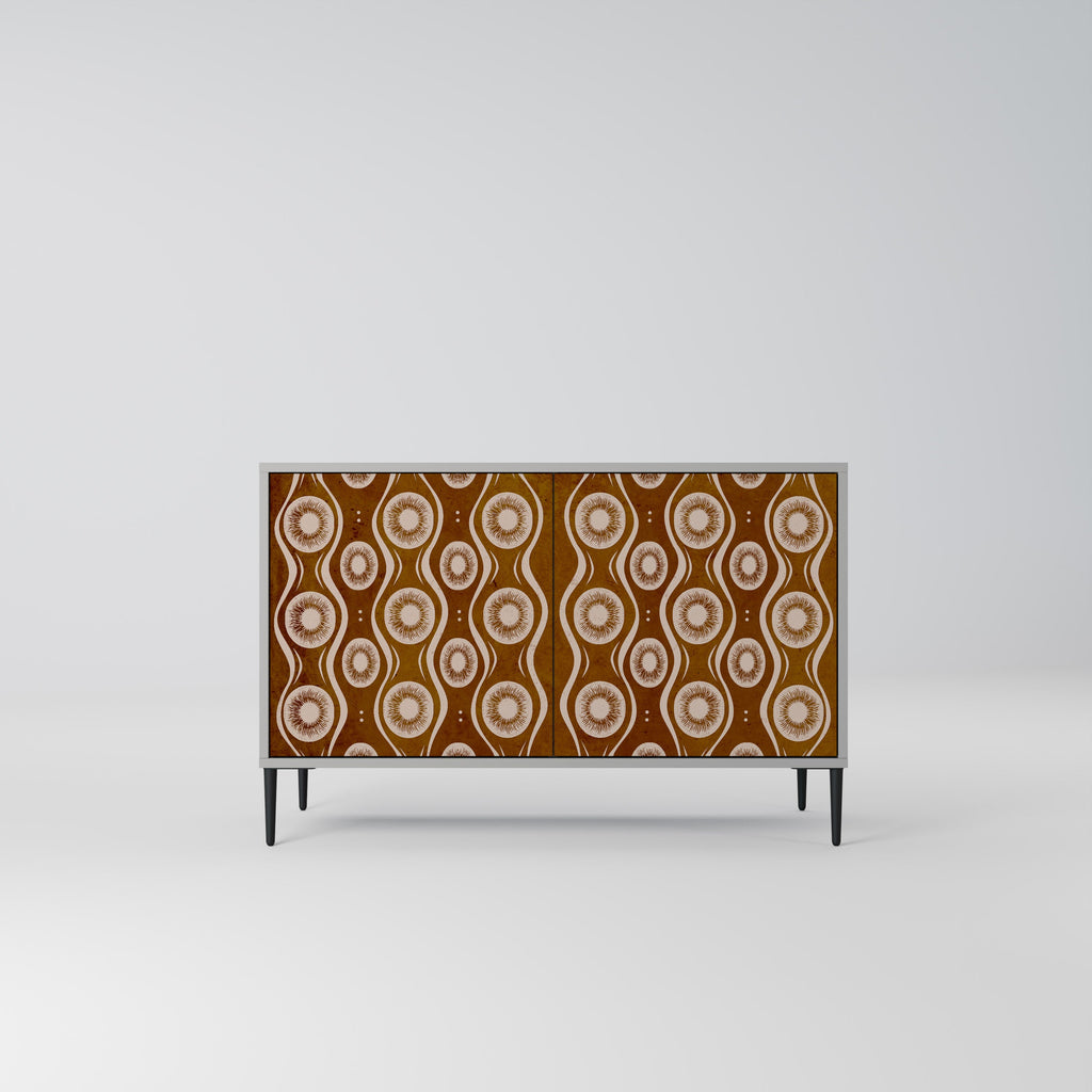 Buffet 2 portes BROWN EYES finition grise