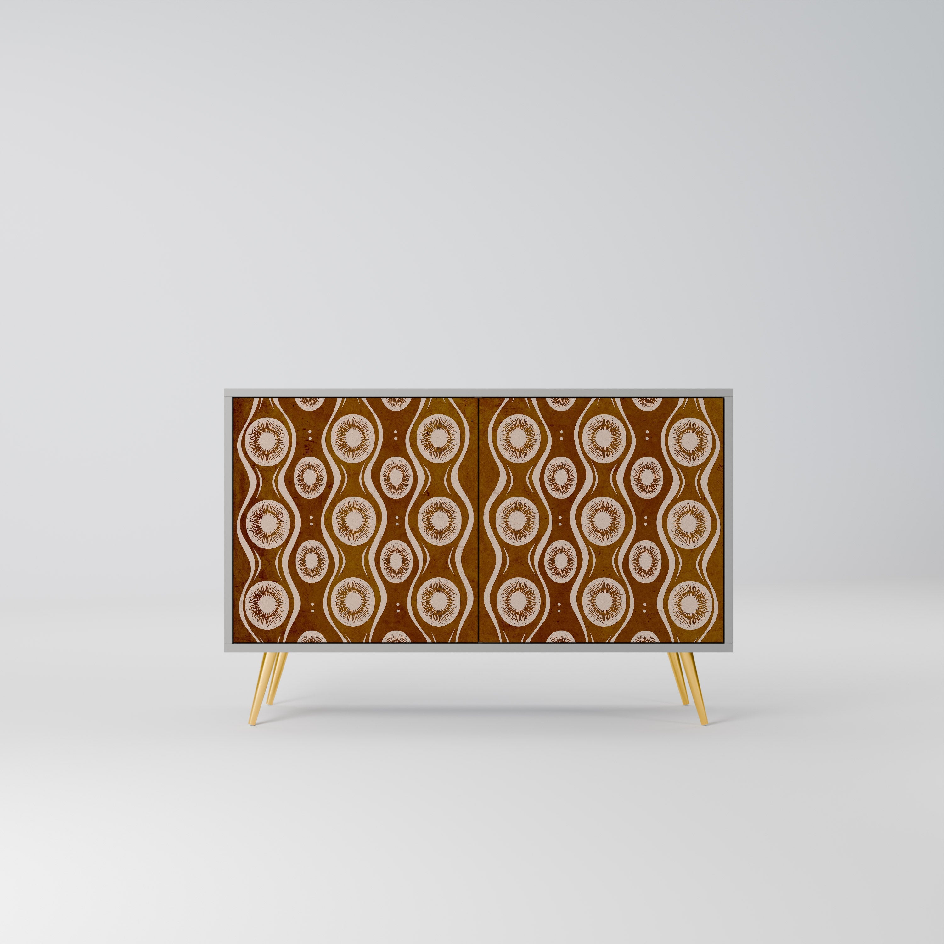 Buffet 2 portes BROWN EYES finition grise