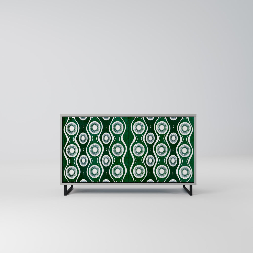 Buffet 2 portes GREEN EYES finition grise