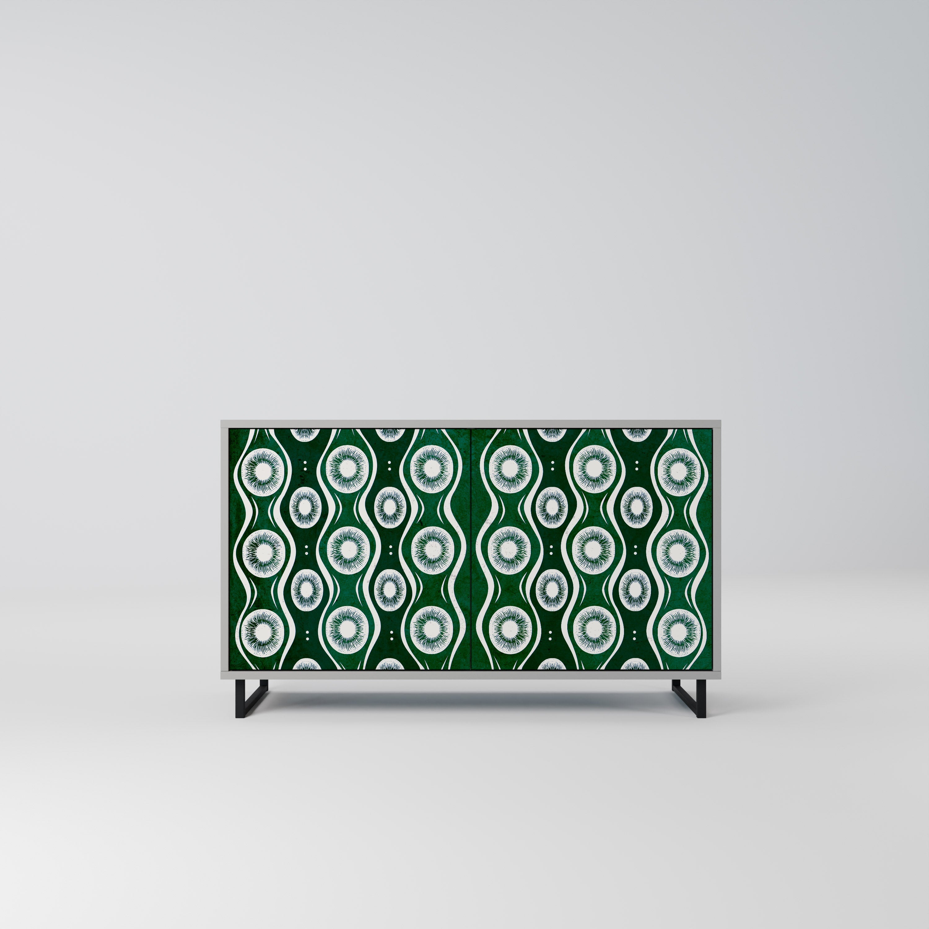 Buffet 2 portes GREEN EYES finition grise