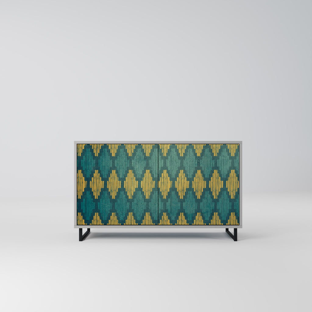 Buffet 2 portes POLYGONS finition grise