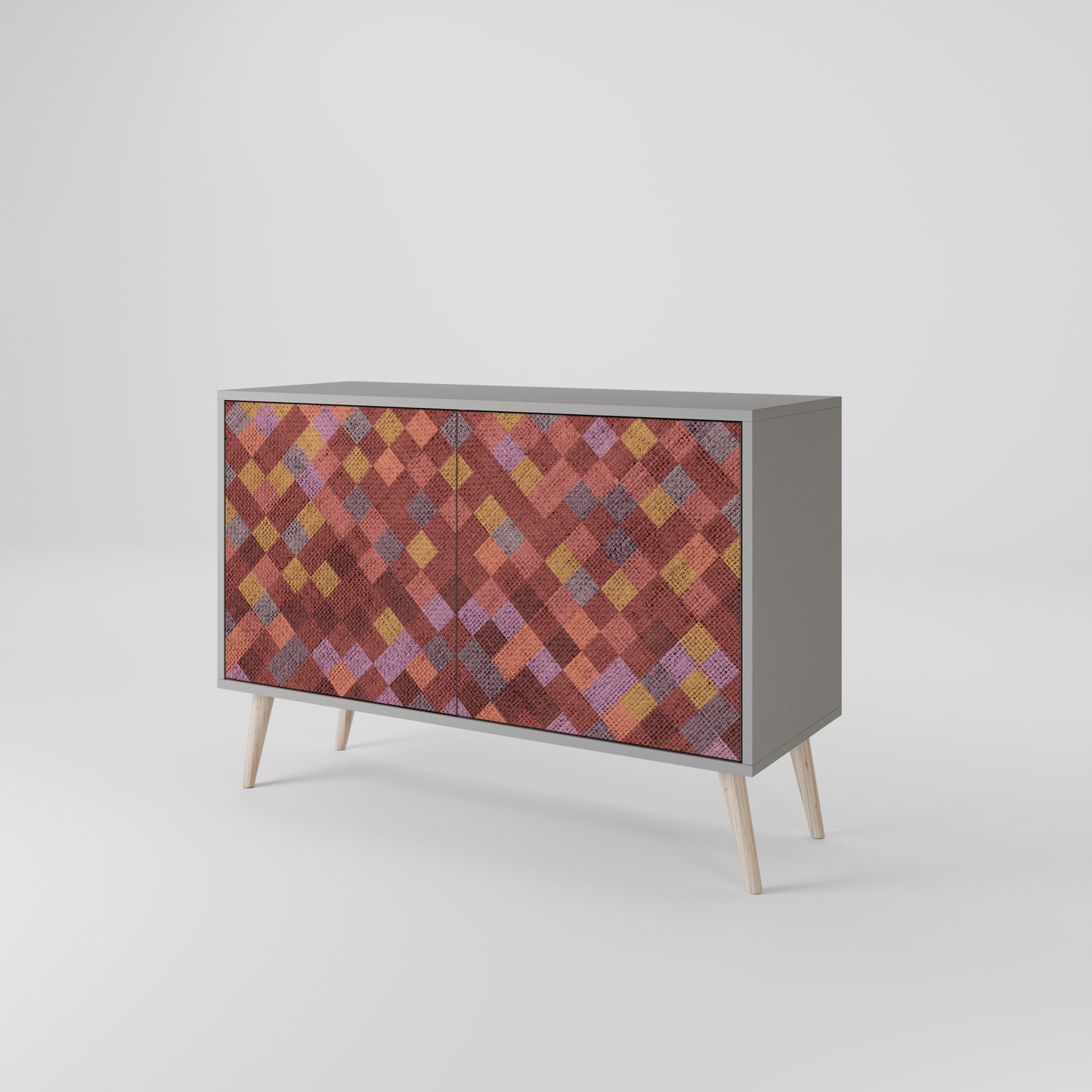 PAINTED SQUARES 2-Door Sideboard