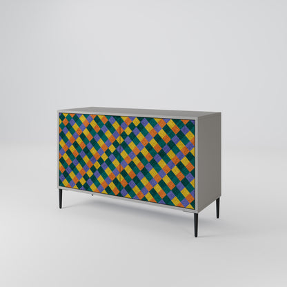 PAINTED SQUARES MIX 2-Door Sideboard