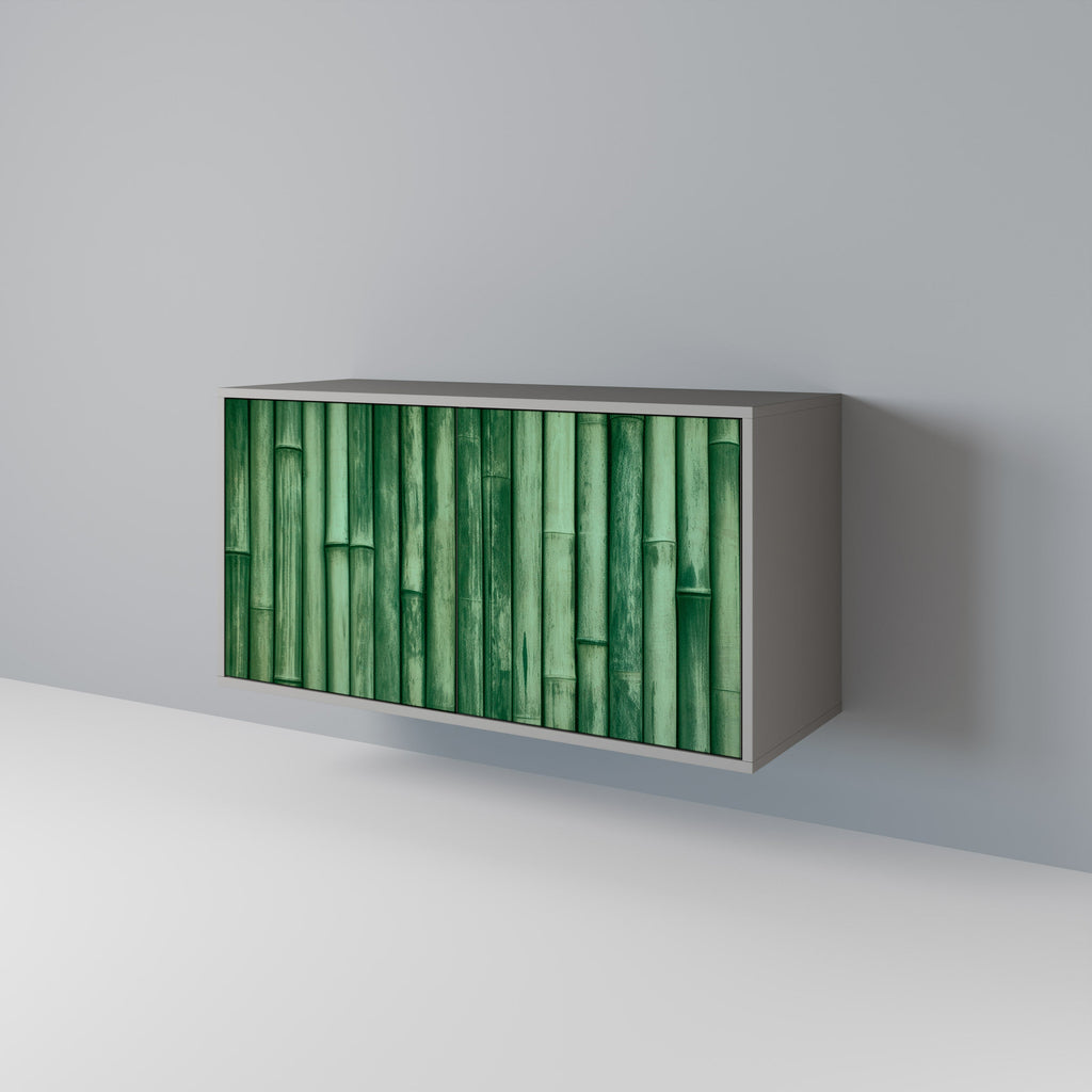 Buffet 2 portes VERT NATUREL finition grise