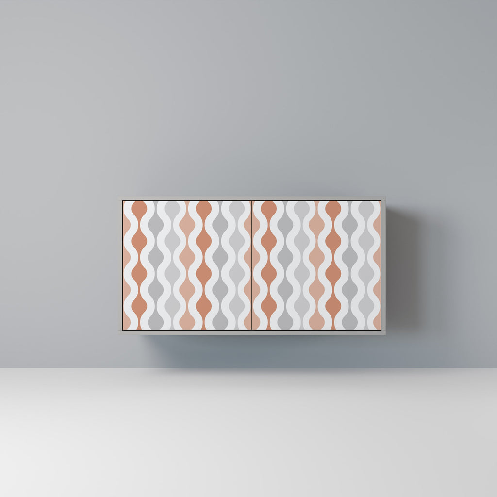 Buffet 2 portes HAZY NOSTALGIE en finition grise