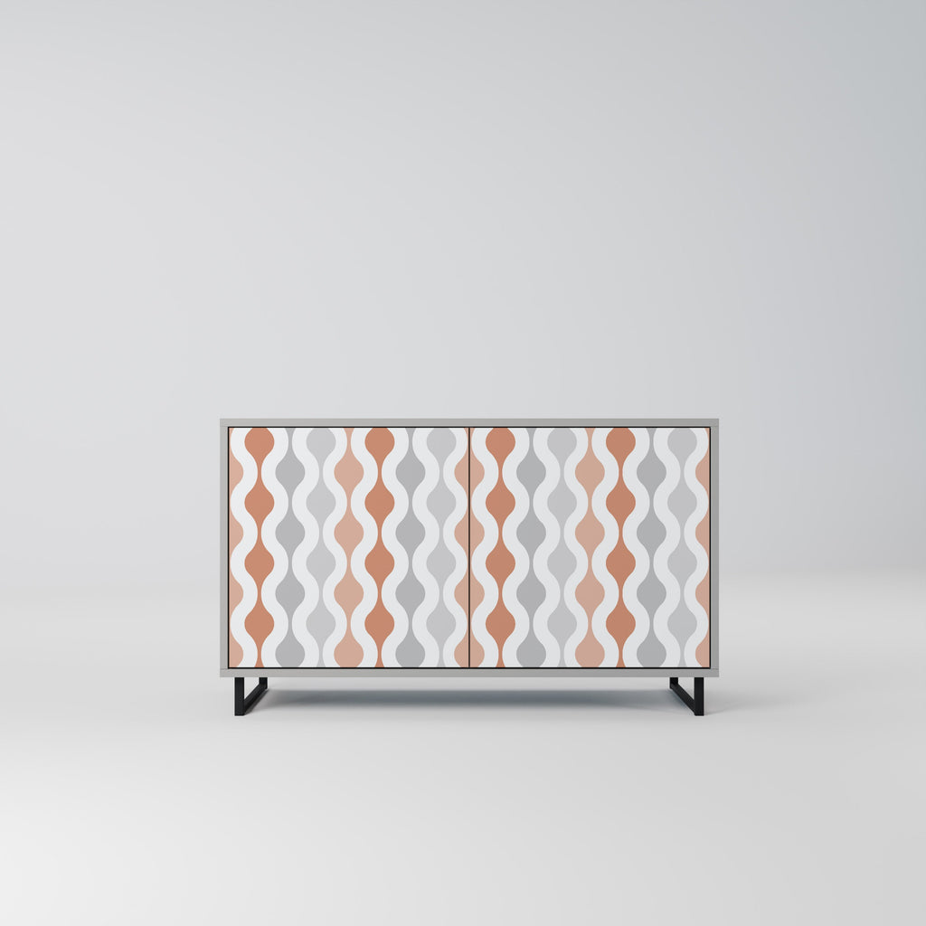 Buffet 2 portes HAZY NOSTALGIE en finition grise