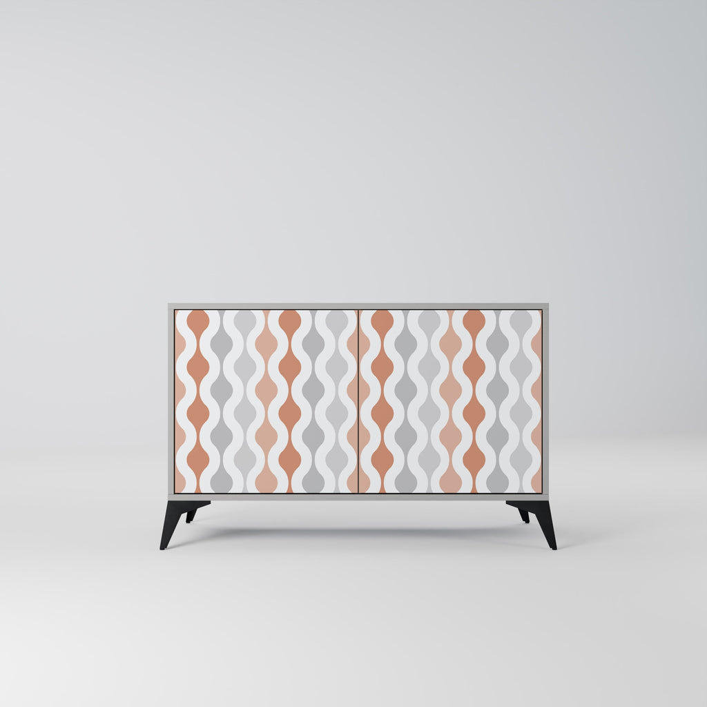 Buffet 2 portes HAZY NOSTALGIE en finition grise