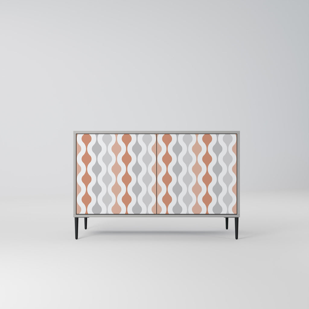 Buffet 2 portes HAZY NOSTALGIE en finition grise