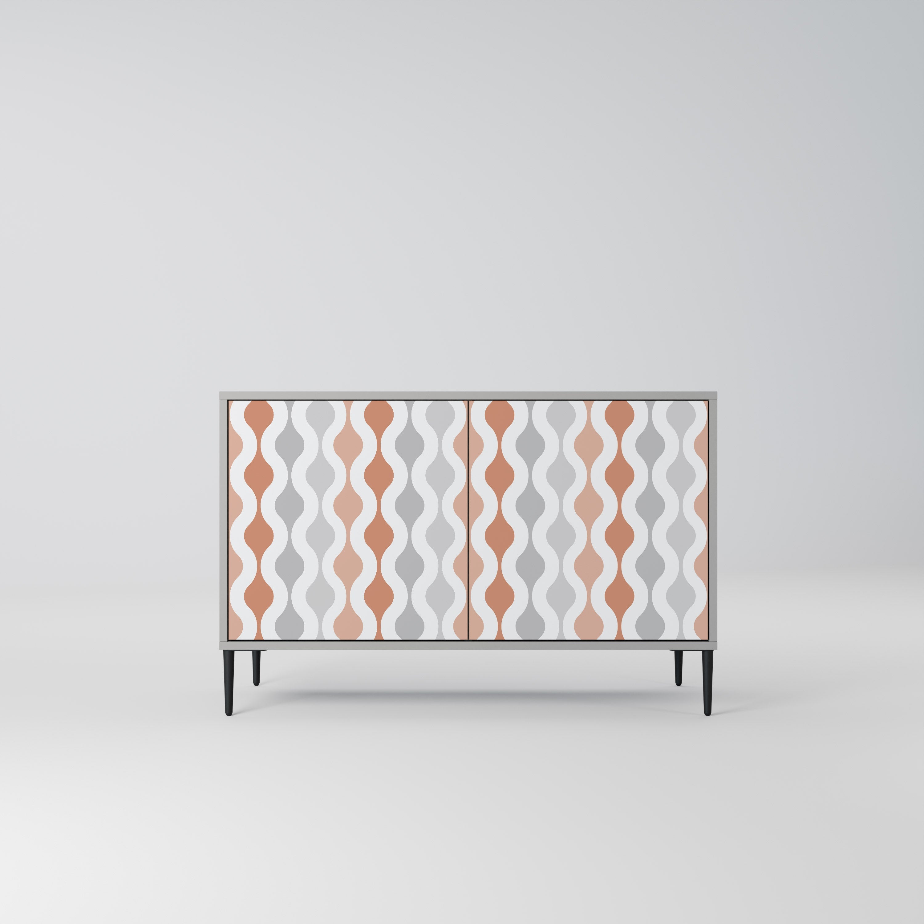 Buffet 2 portes HAZY NOSTALGIE en finition grise