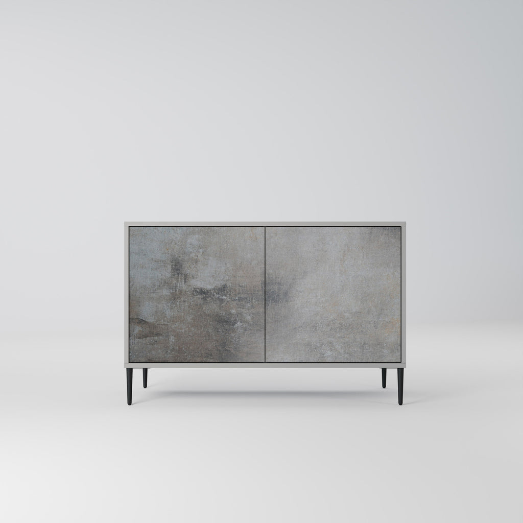 Buffet 2 portes en béton gris