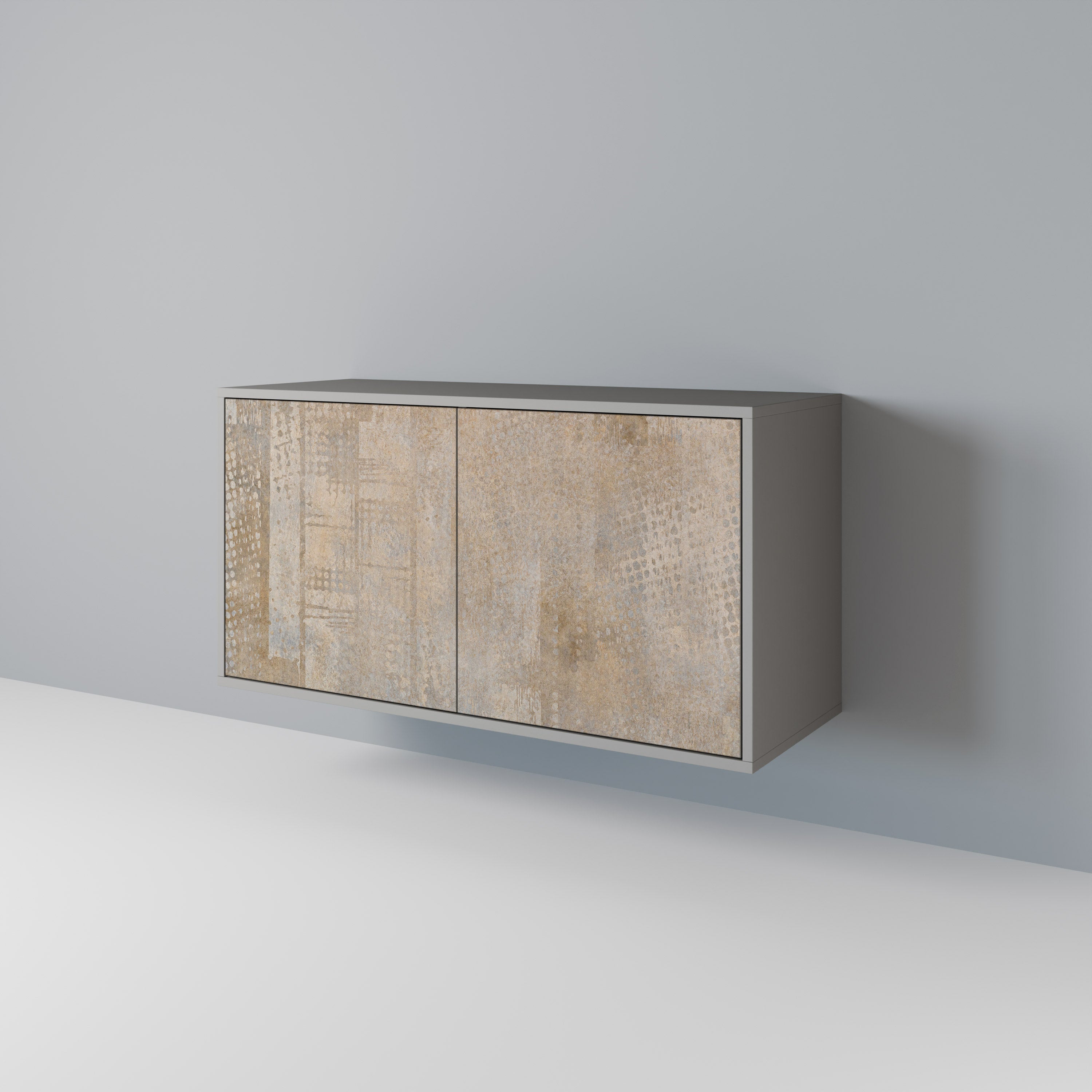 Buffet 2 portes en finition grise