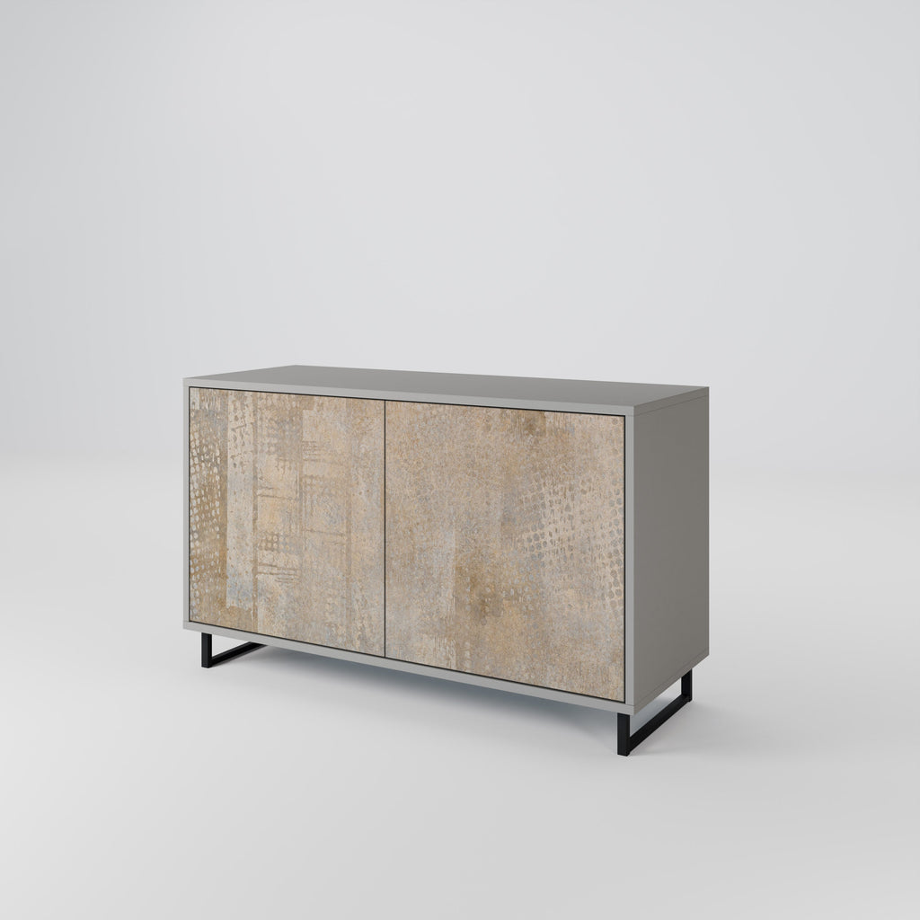 Buffet 2 portes en finition grise