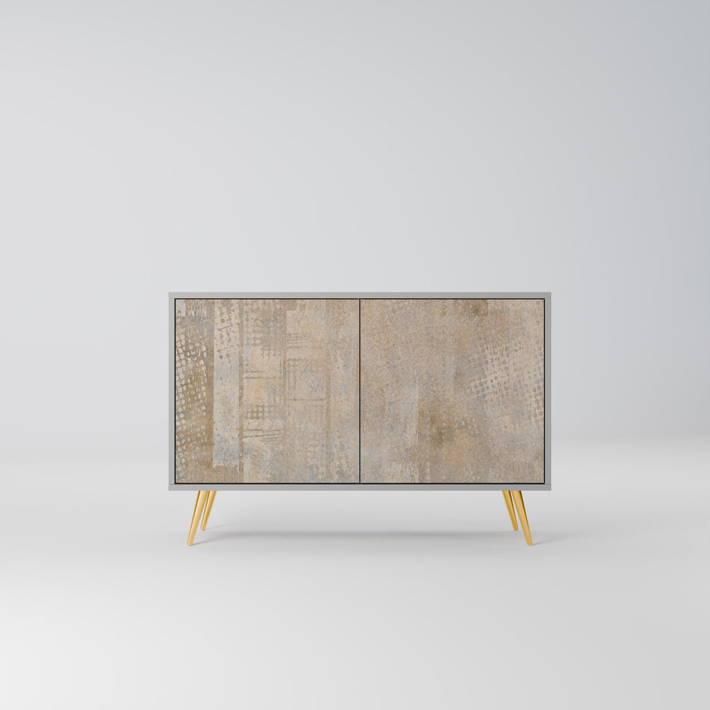 Buffet 2 portes en finition grise