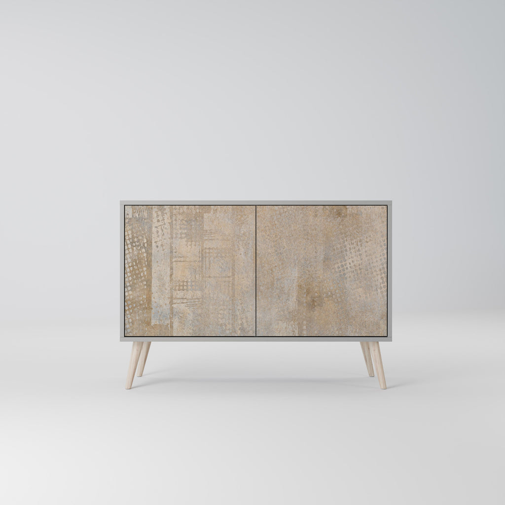 Buffet 2 portes en finition grise