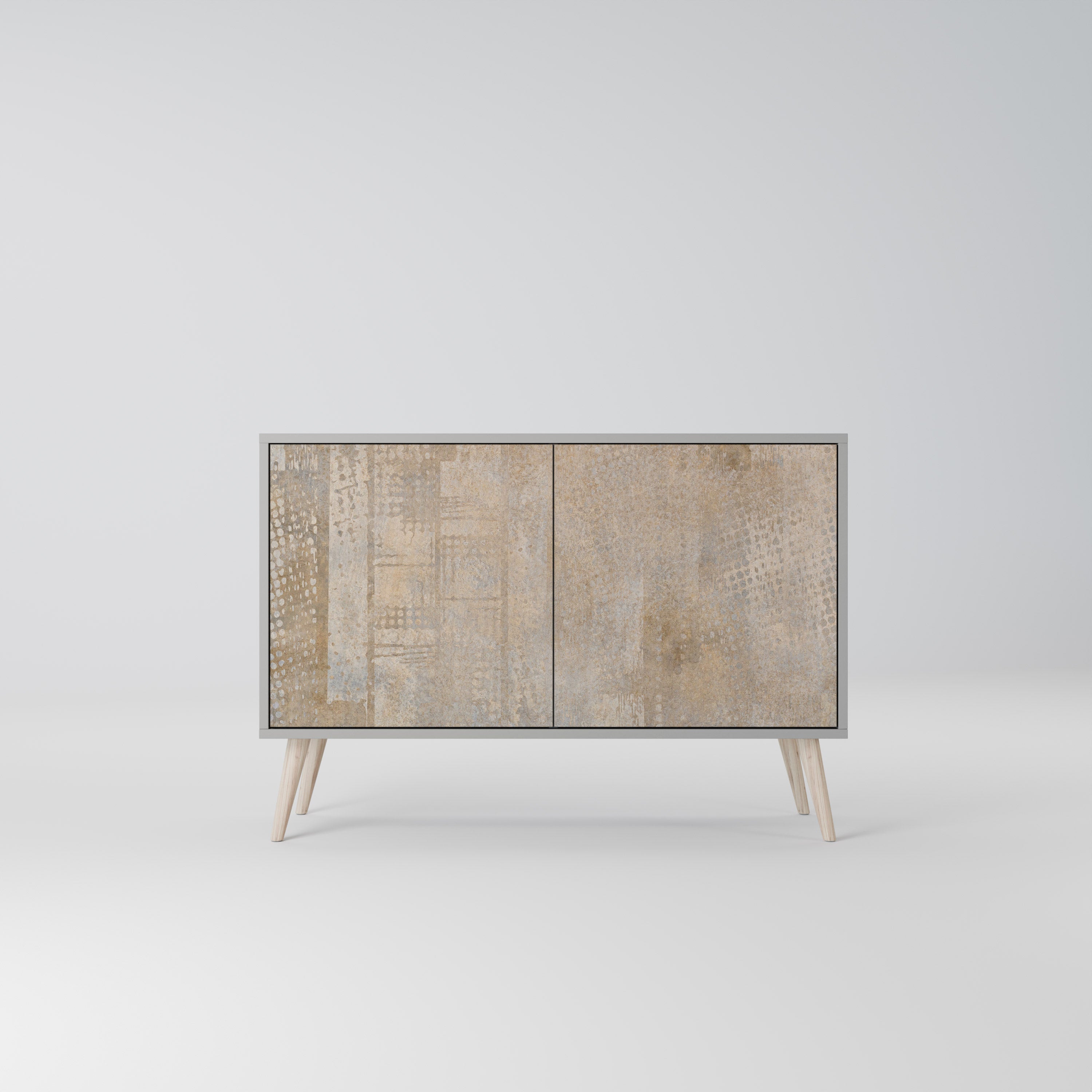 Buffet 2 portes en finition grise