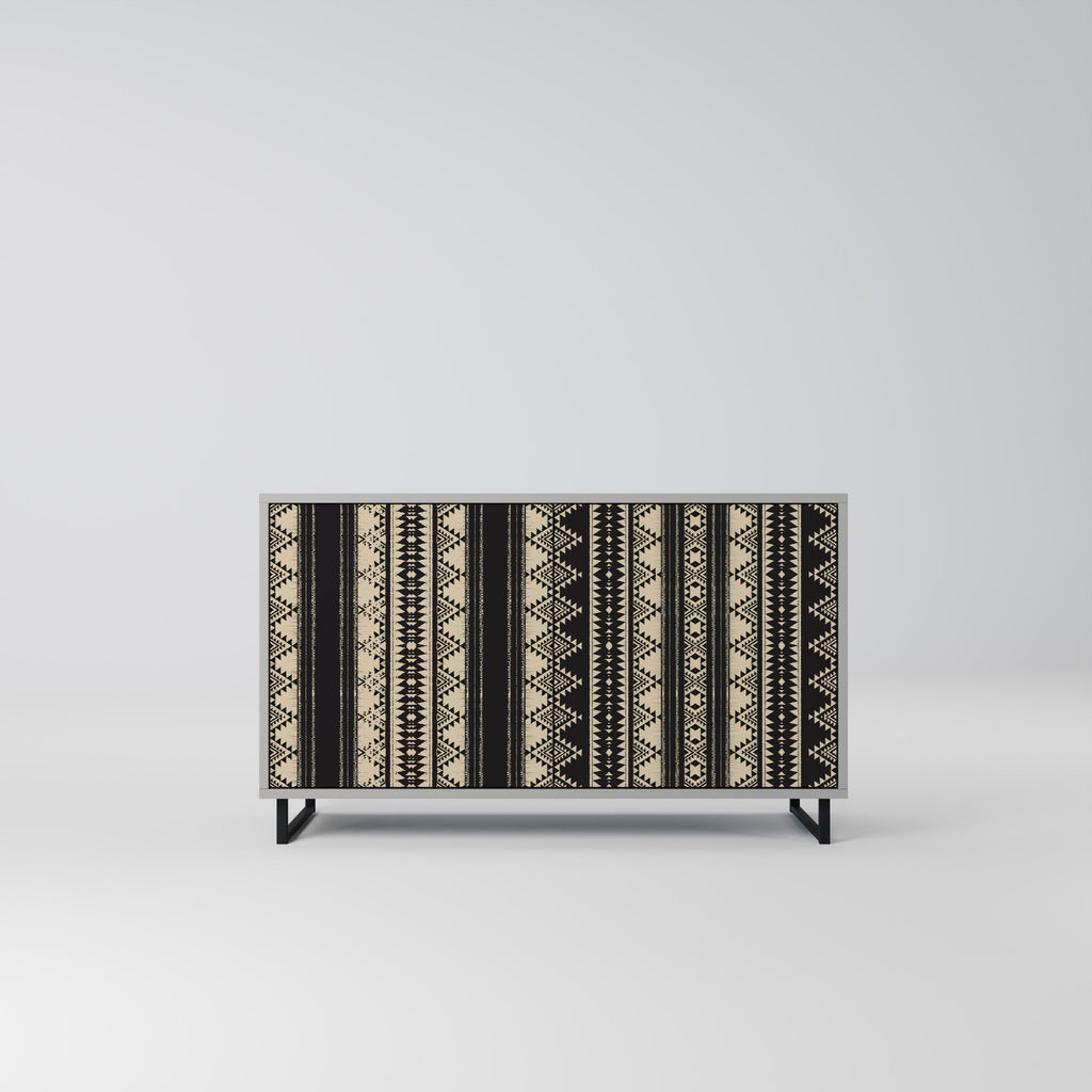 Buffet 2 portes AZTEC finition grise