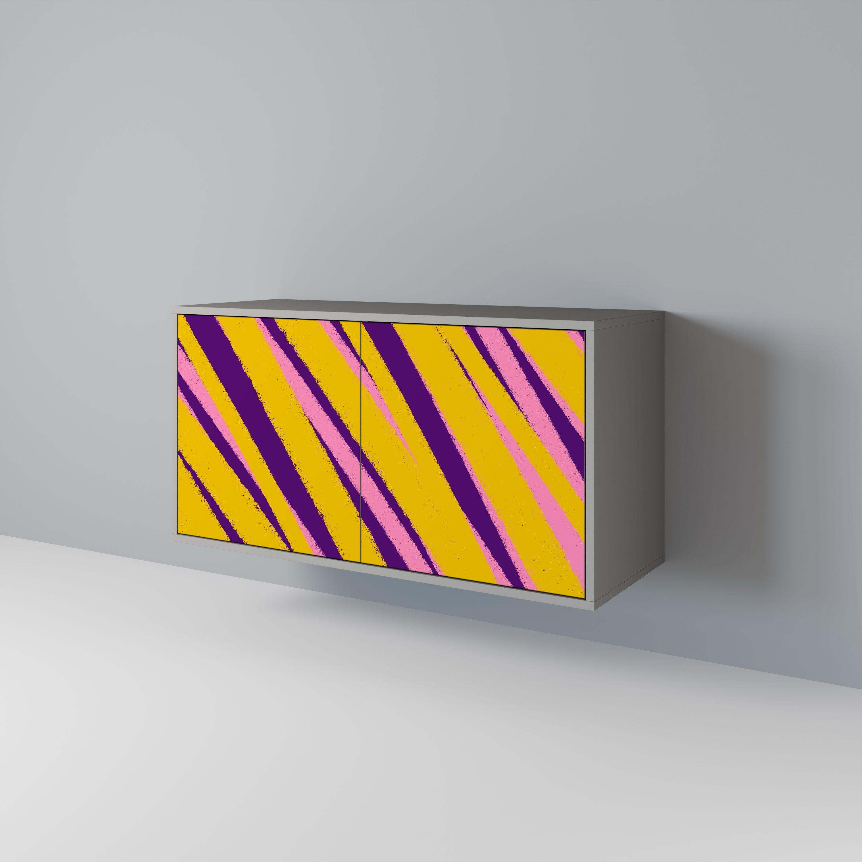 Buffet 2 portes DREAMS COME TRUE en finition grise