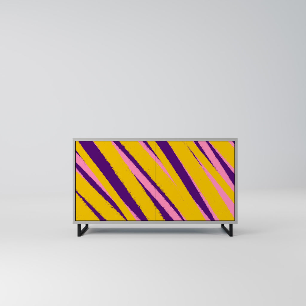 Buffet 2 portes DREAMS COME TRUE en finition grise