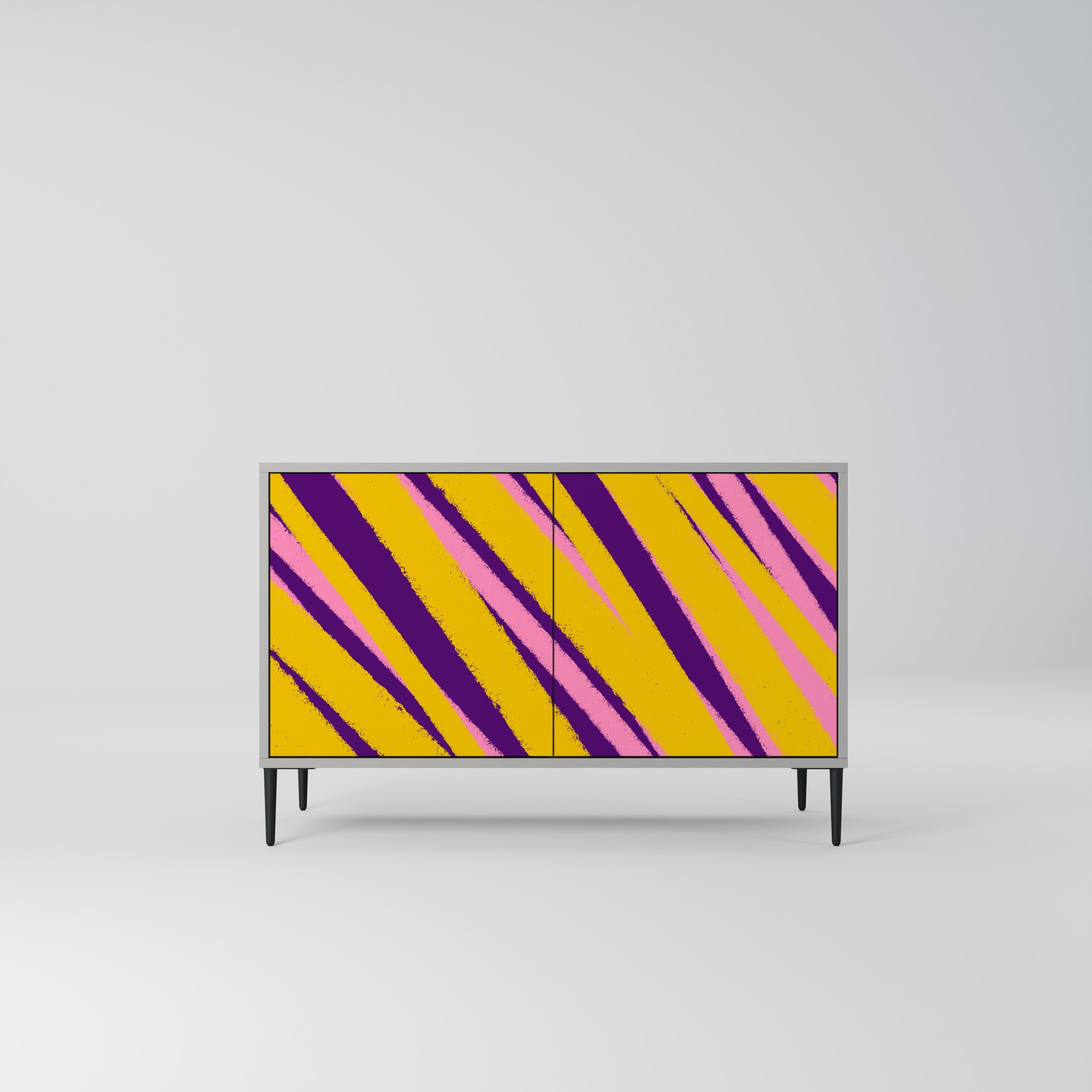 Buffet 2 portes DREAMS COME TRUE en finition grise